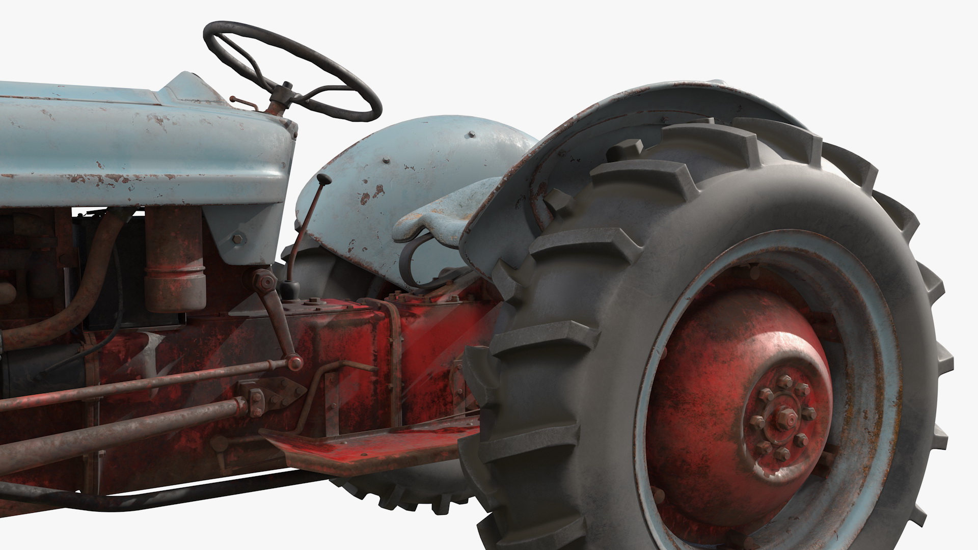 3D Ford NAA Golden Jubilee 1953 Vintage Tractor Old model