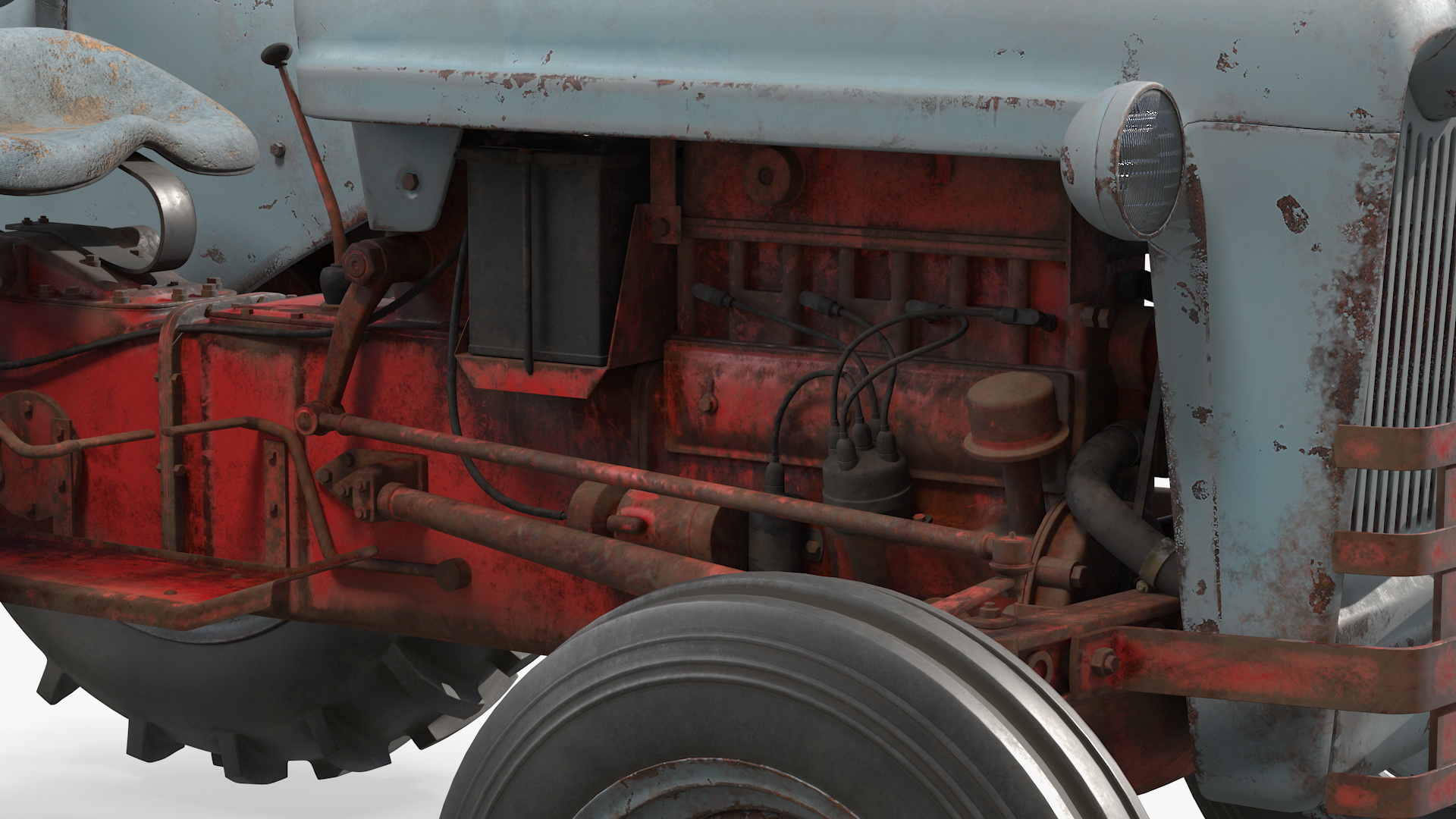 3D Ford NAA Golden Jubilee 1953 Vintage Tractor Old model