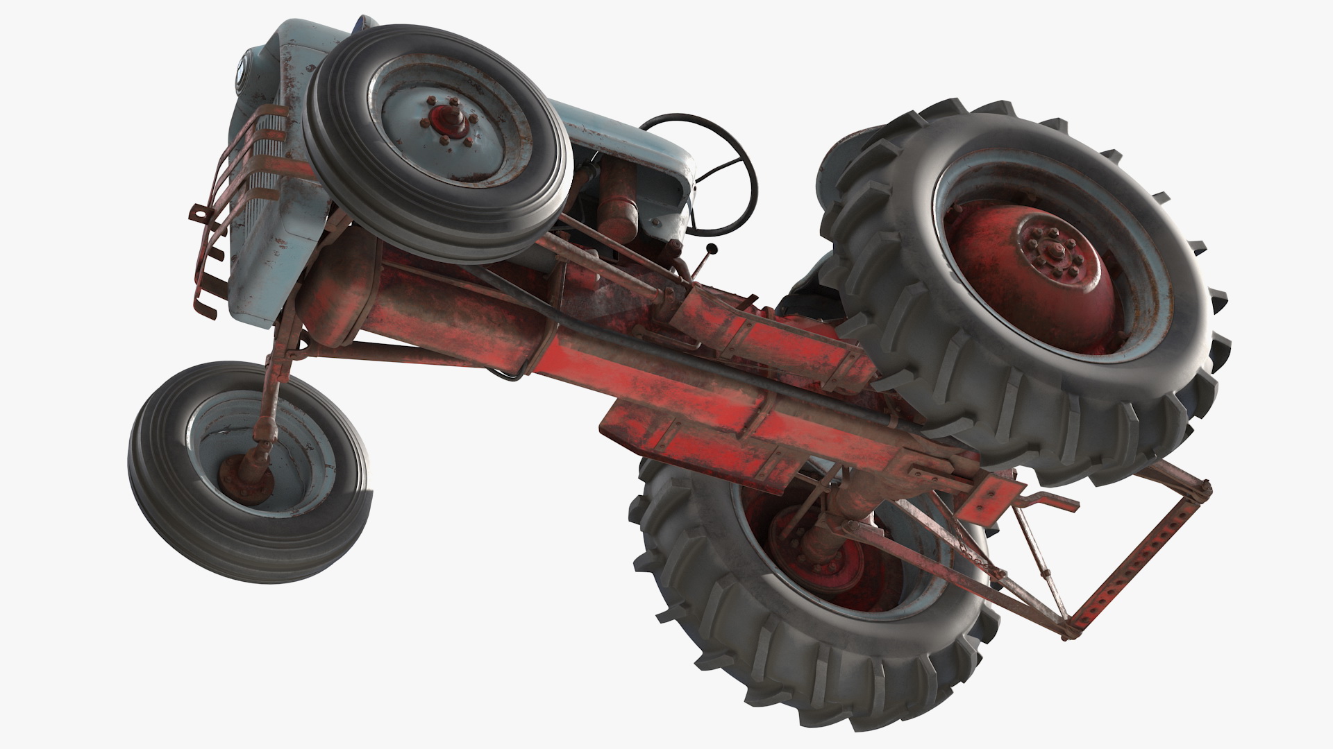 3D Ford NAA Golden Jubilee 1953 Vintage Tractor Old model