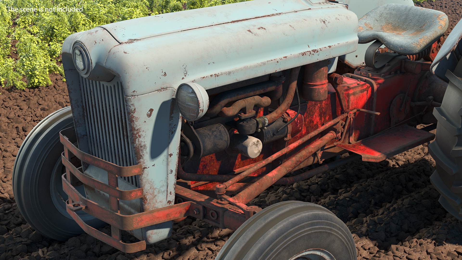 3D Ford NAA Golden Jubilee 1953 Vintage Tractor Old model
