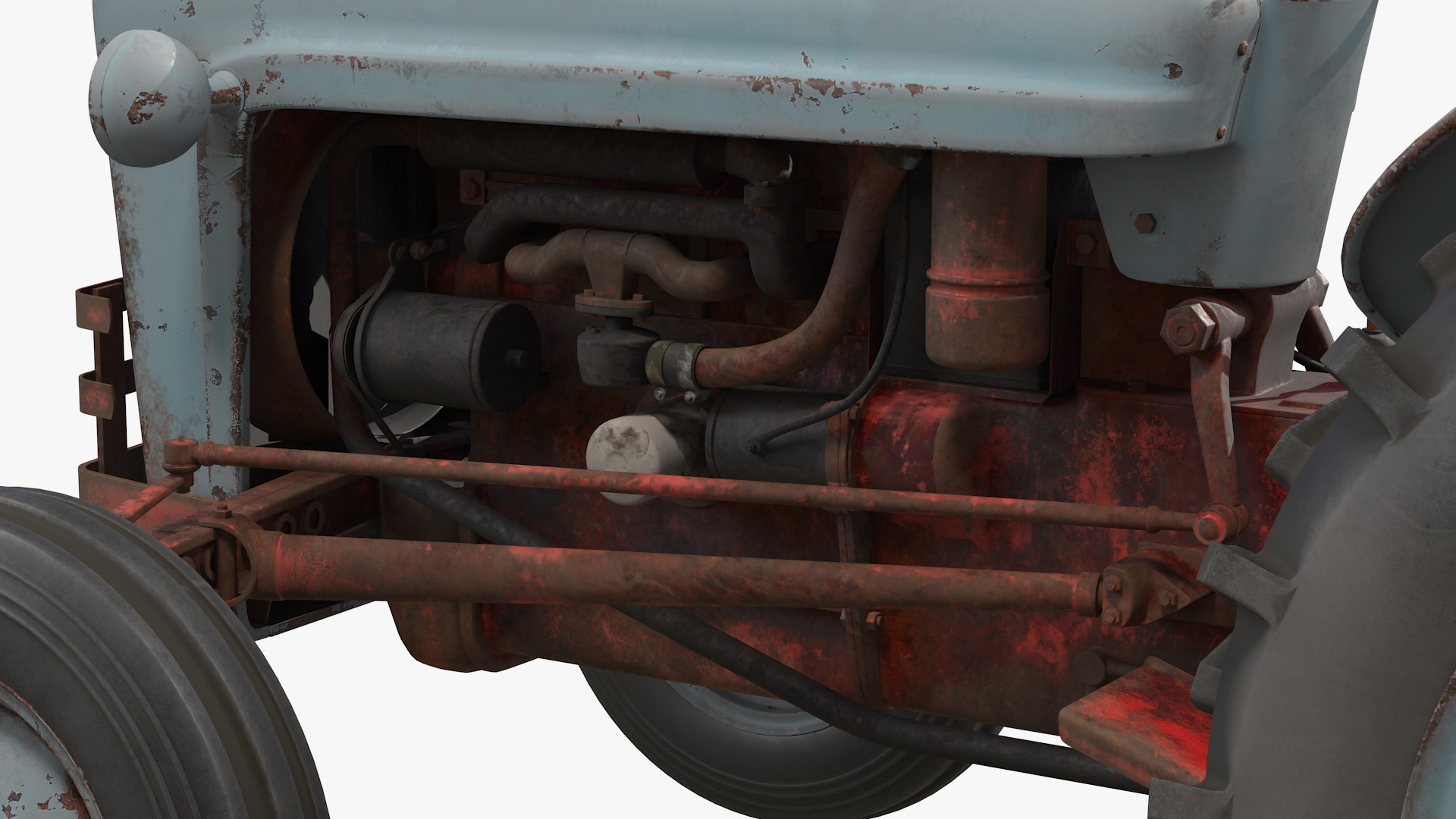 3D Ford NAA Golden Jubilee 1953 Vintage Tractor Old model