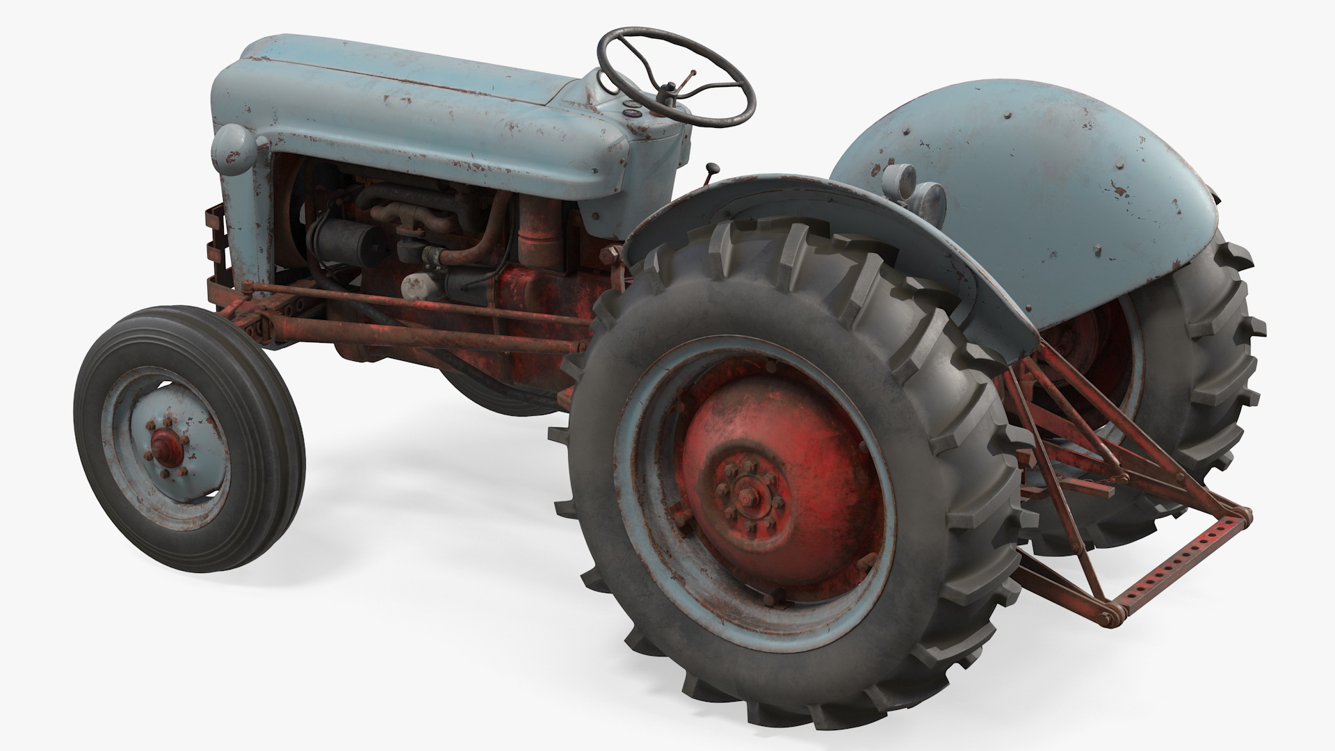 3D Ford NAA Golden Jubilee 1953 Vintage Tractor Old model