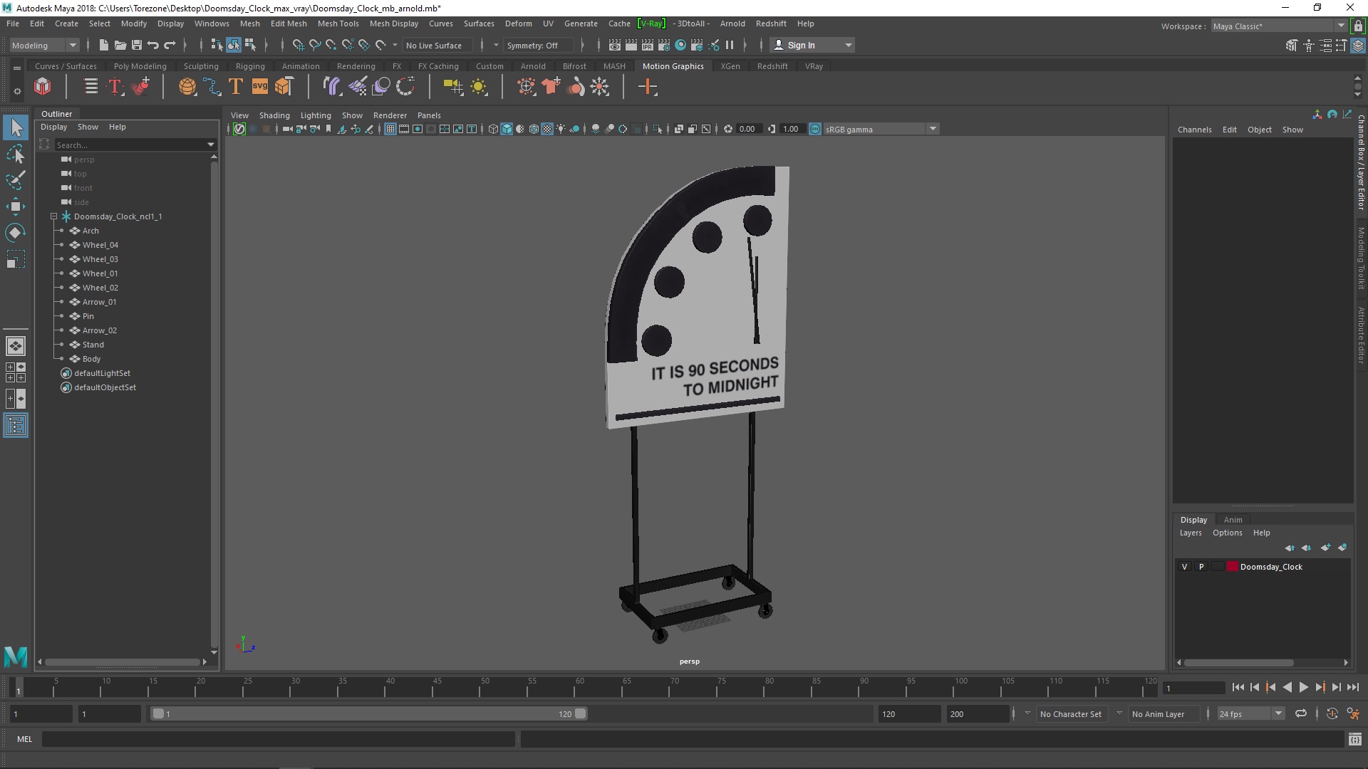 Doomsday Clock 3D model