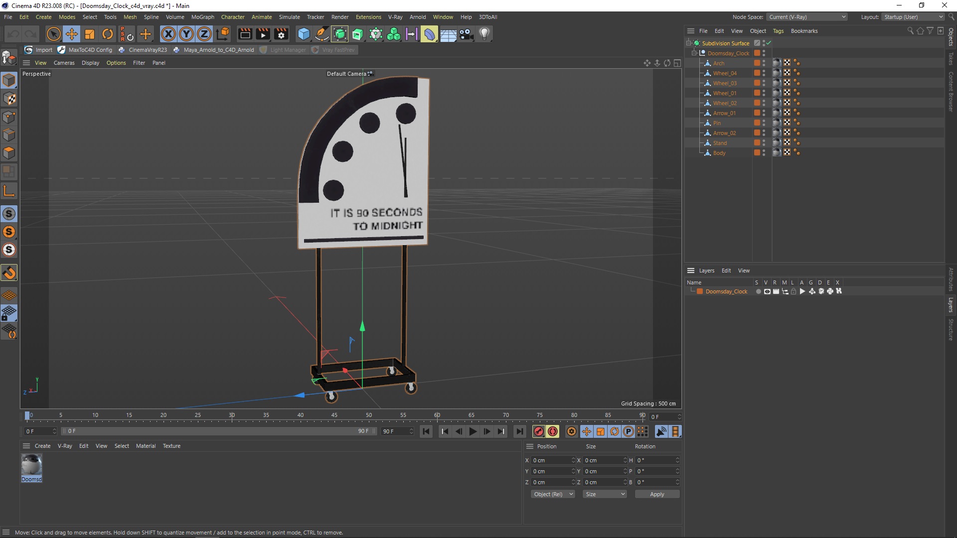 Doomsday Clock 3D model