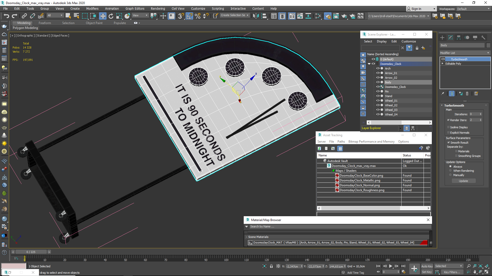 Doomsday Clock 3D model