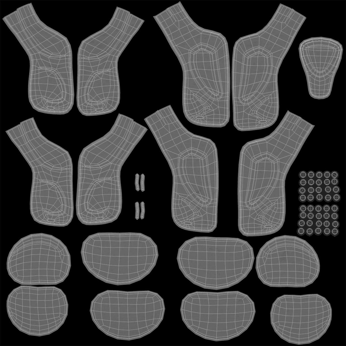 3D model Football Shoulder Pads Generic