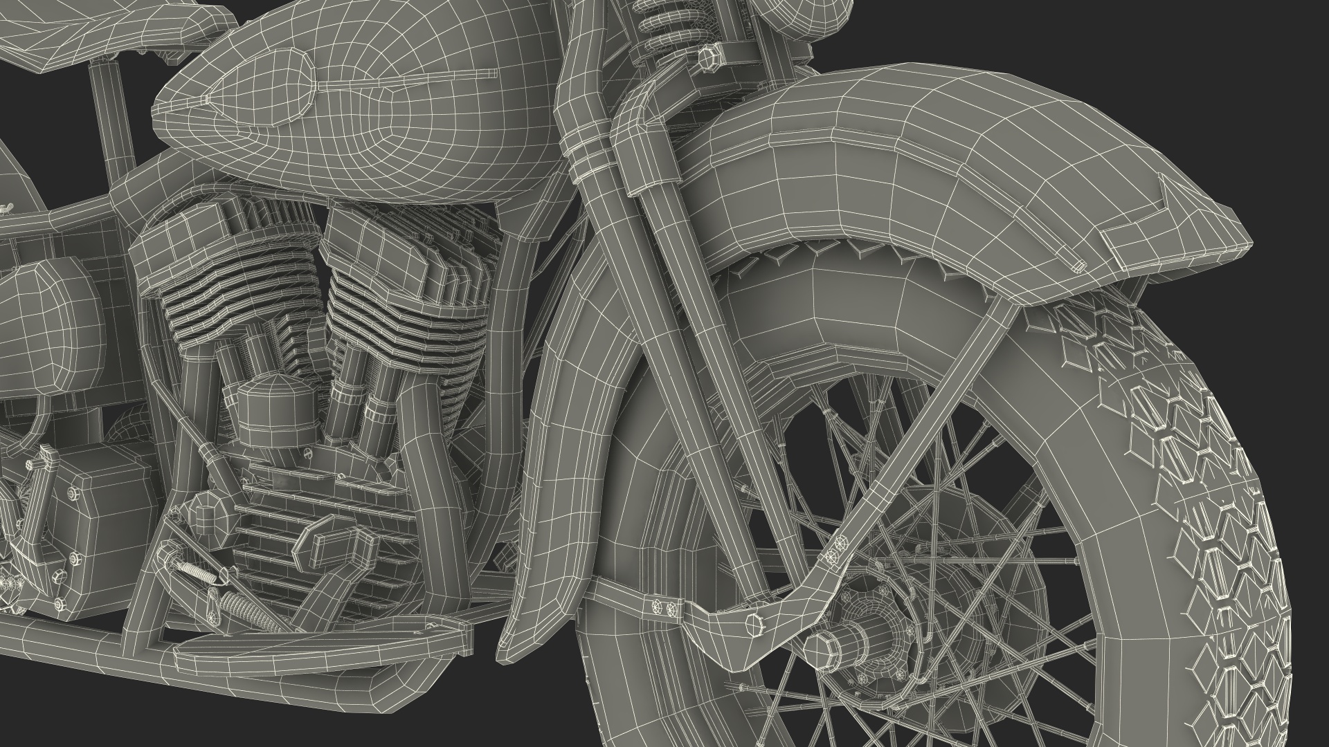 3D model Harley-Davidson WLA Liberator Green