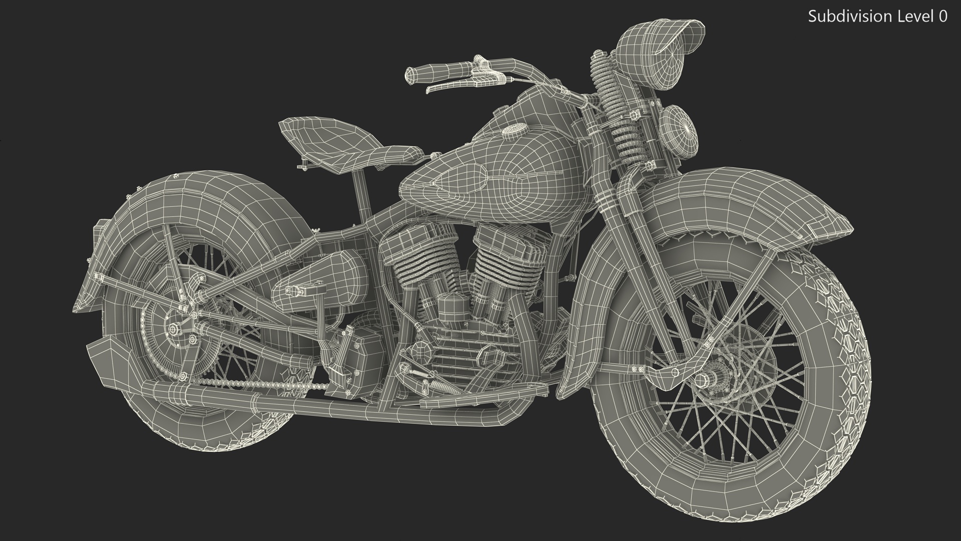 3D model Harley-Davidson WLA Liberator Green