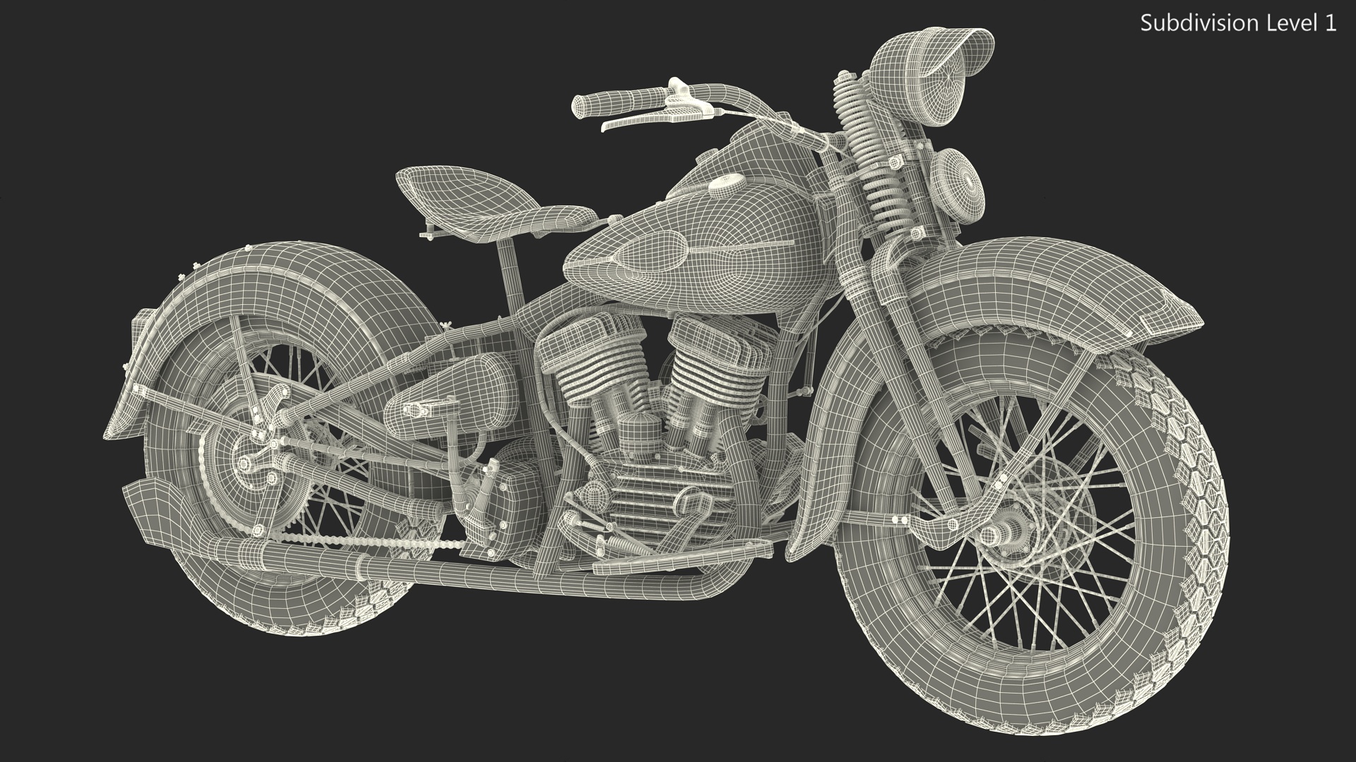 3D model Harley-Davidson WLA Liberator Green