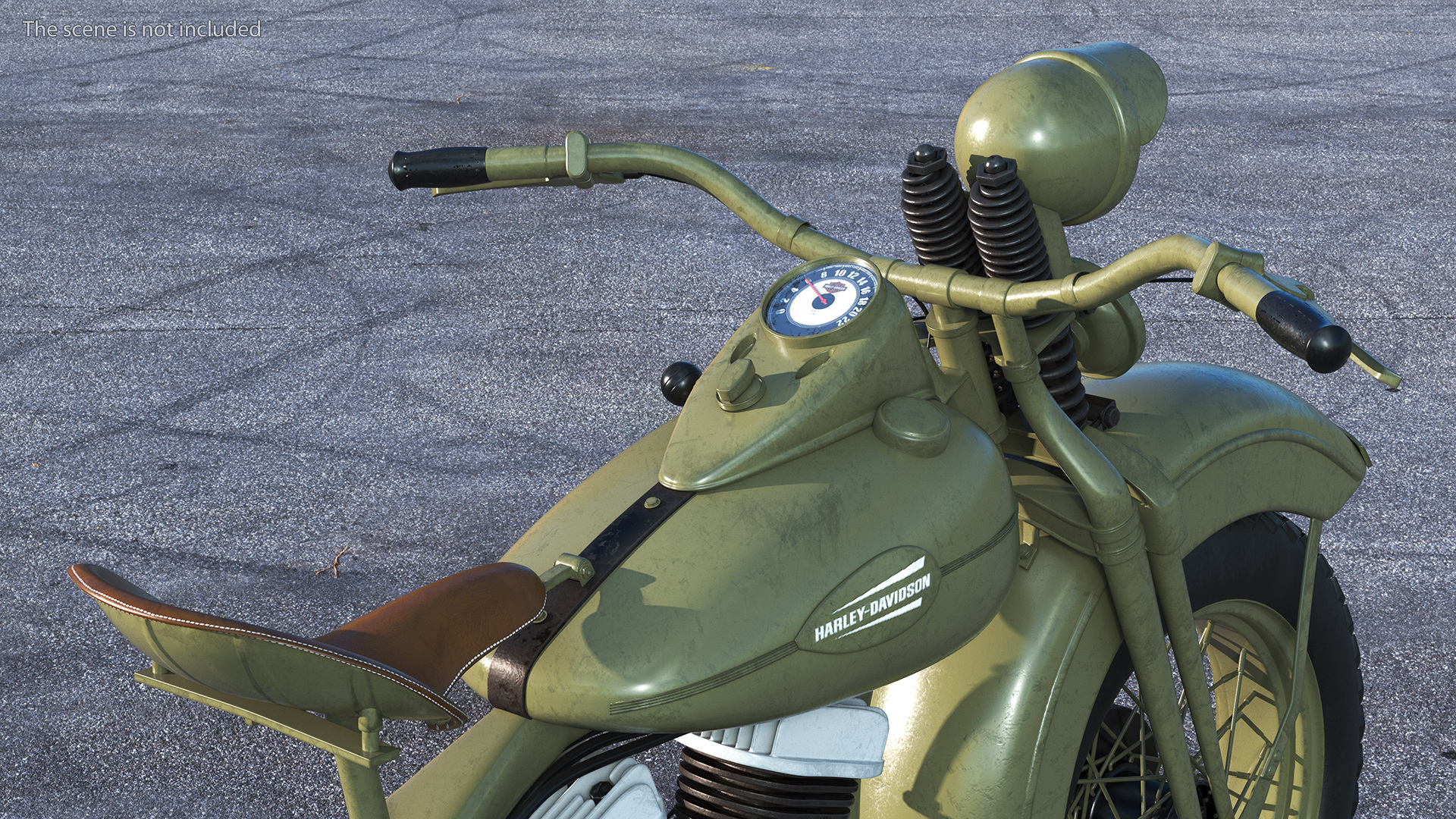 3D model Harley-Davidson WLA Liberator Green
