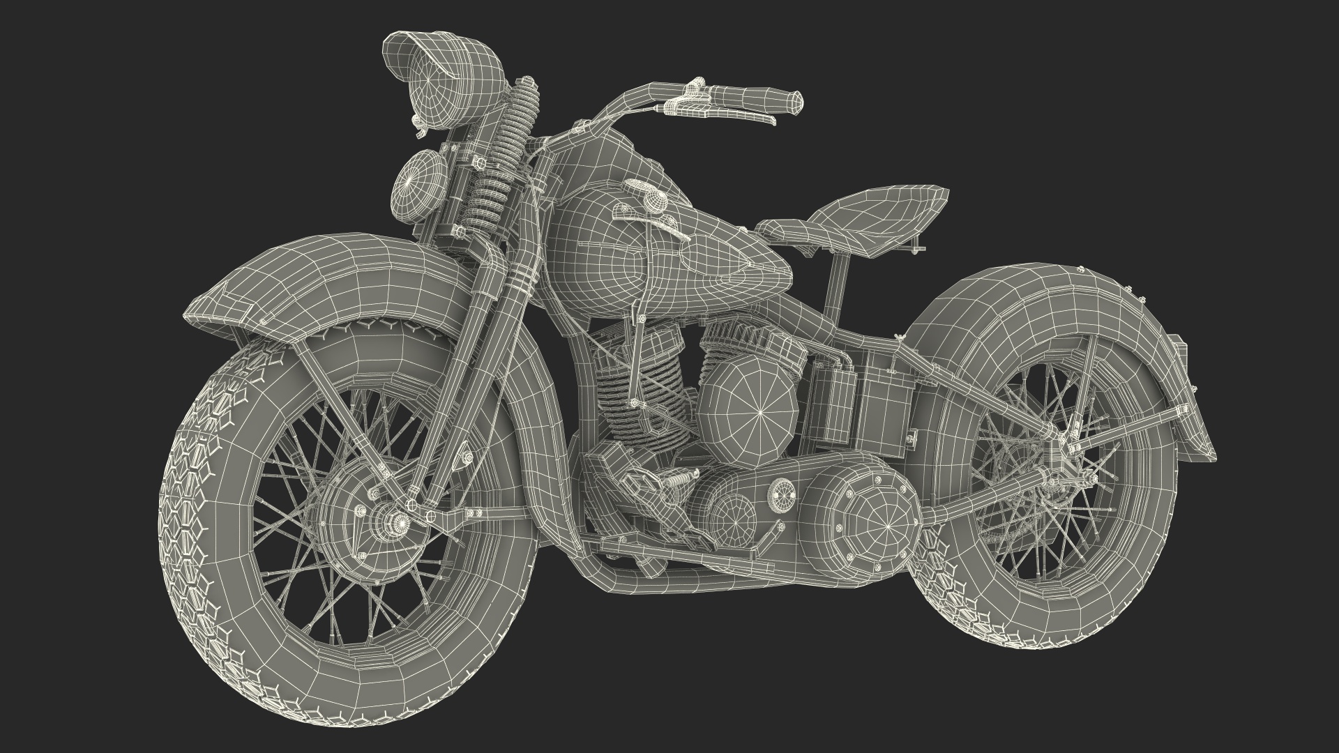 3D model Harley-Davidson WLA Liberator Green