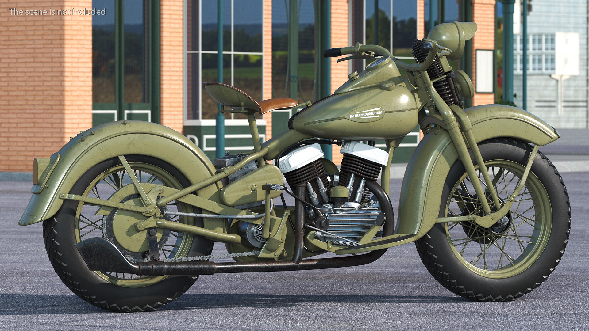 3D model Harley-Davidson WLA Liberator Green