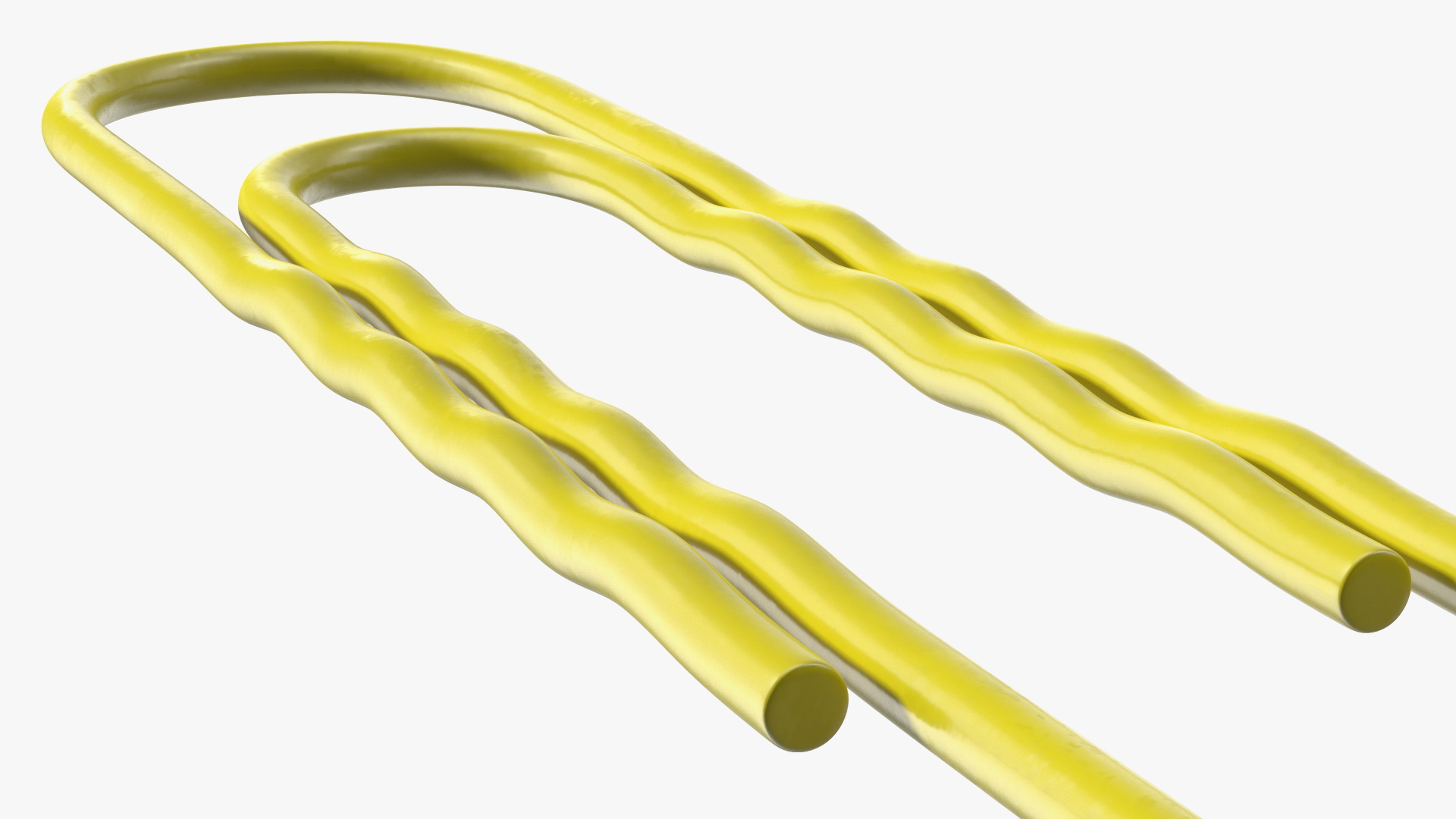 Paper Clip Wavy Shape Color 3D