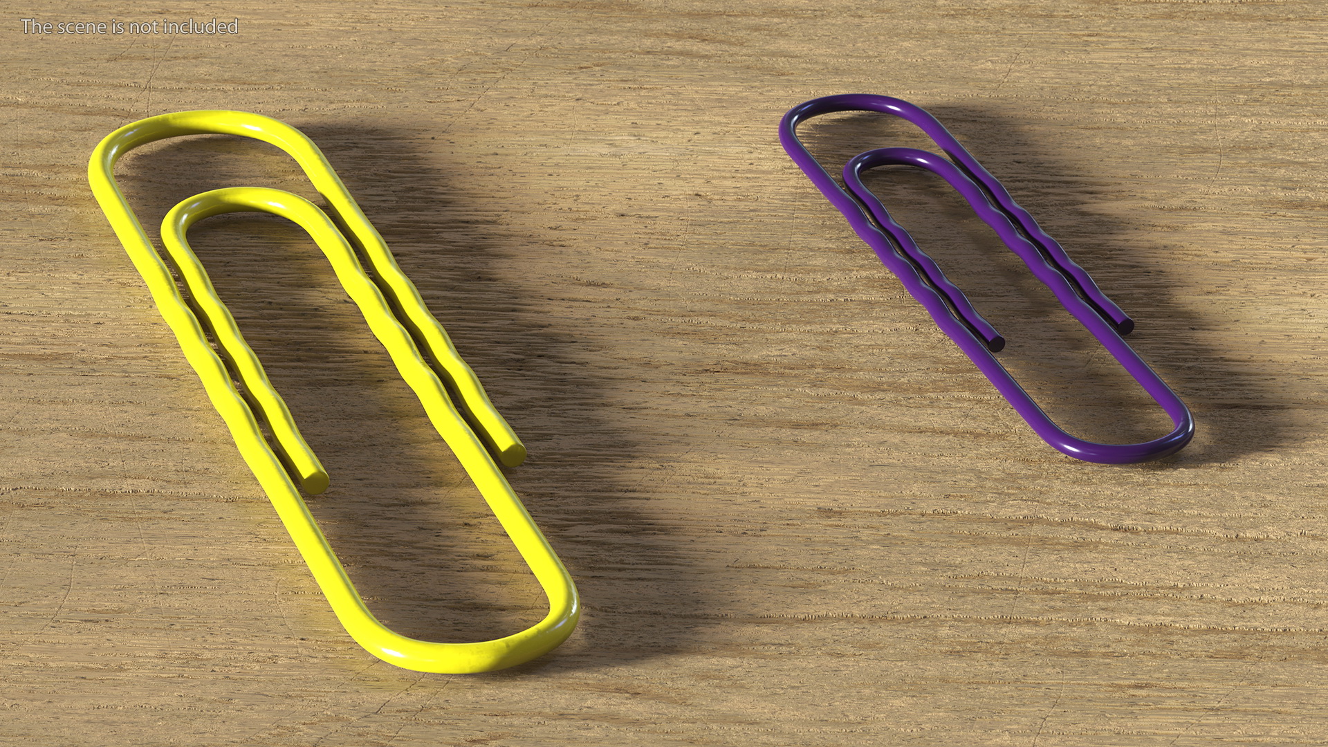 Paper Clip Wavy Shape Color 3D