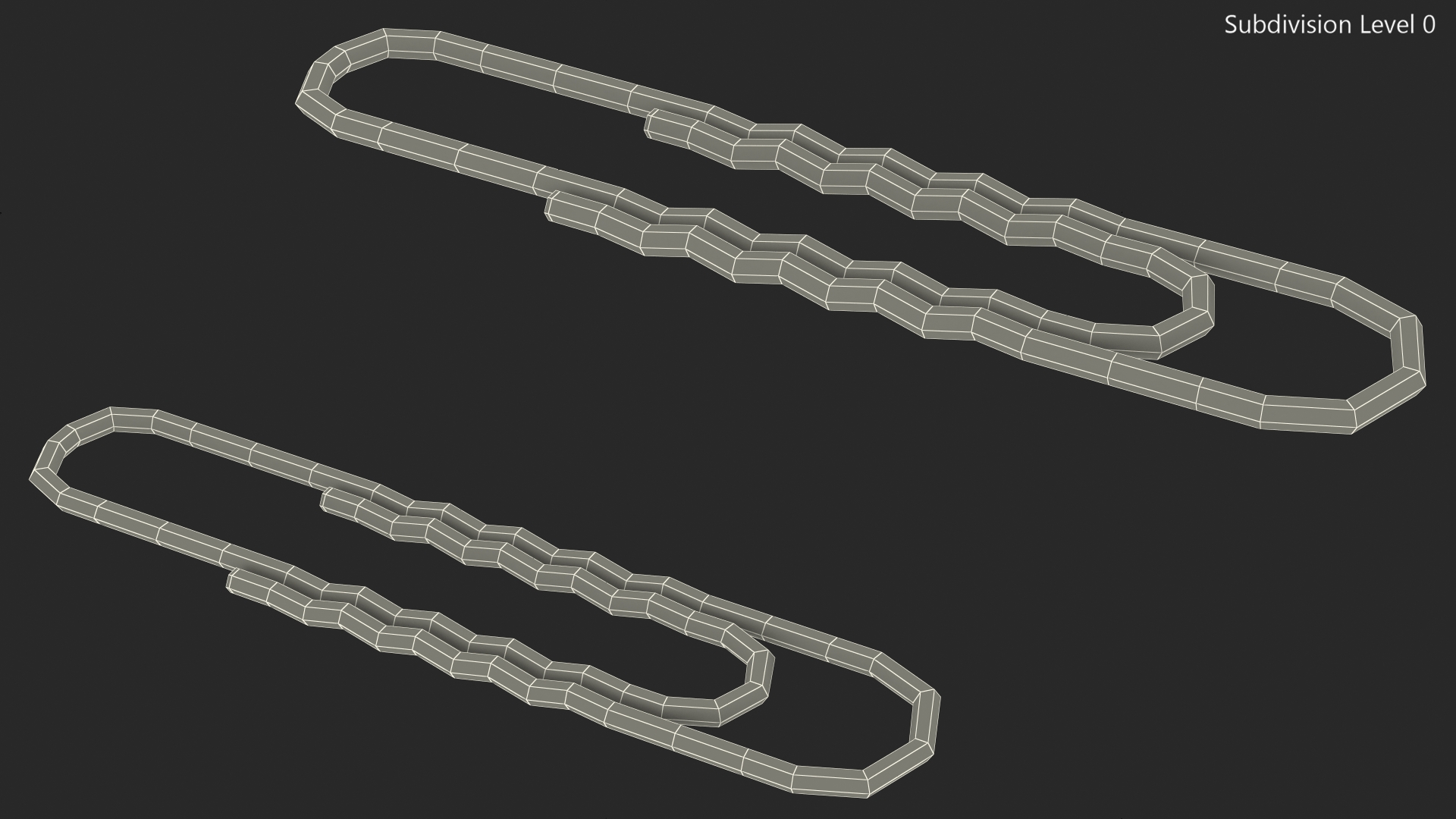 Paper Clip Wavy Shape Color 3D