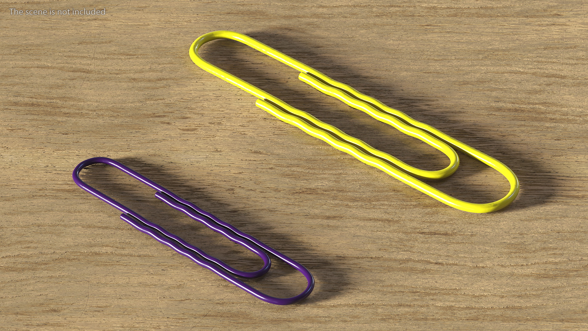Paper Clip Wavy Shape Color 3D