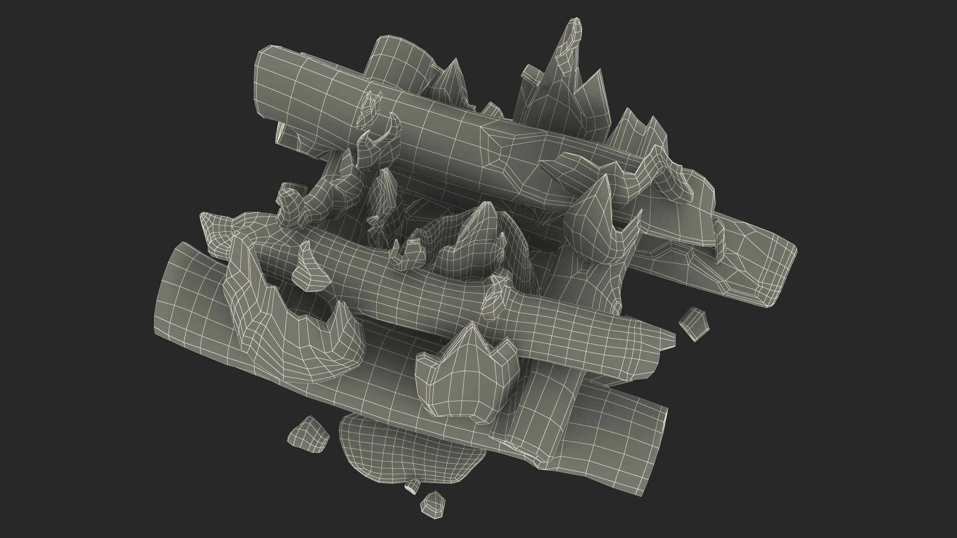 3D model Wood Fire and Embers
