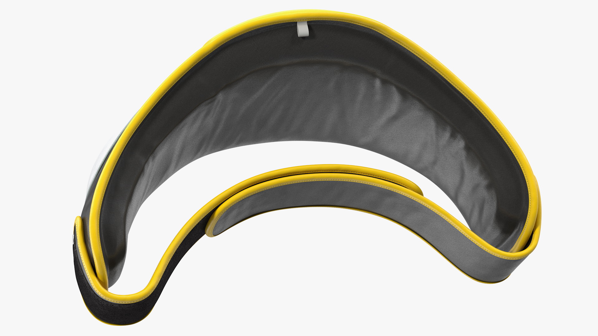 3D model Muay Thai Leather Belly Pad Black Yellow