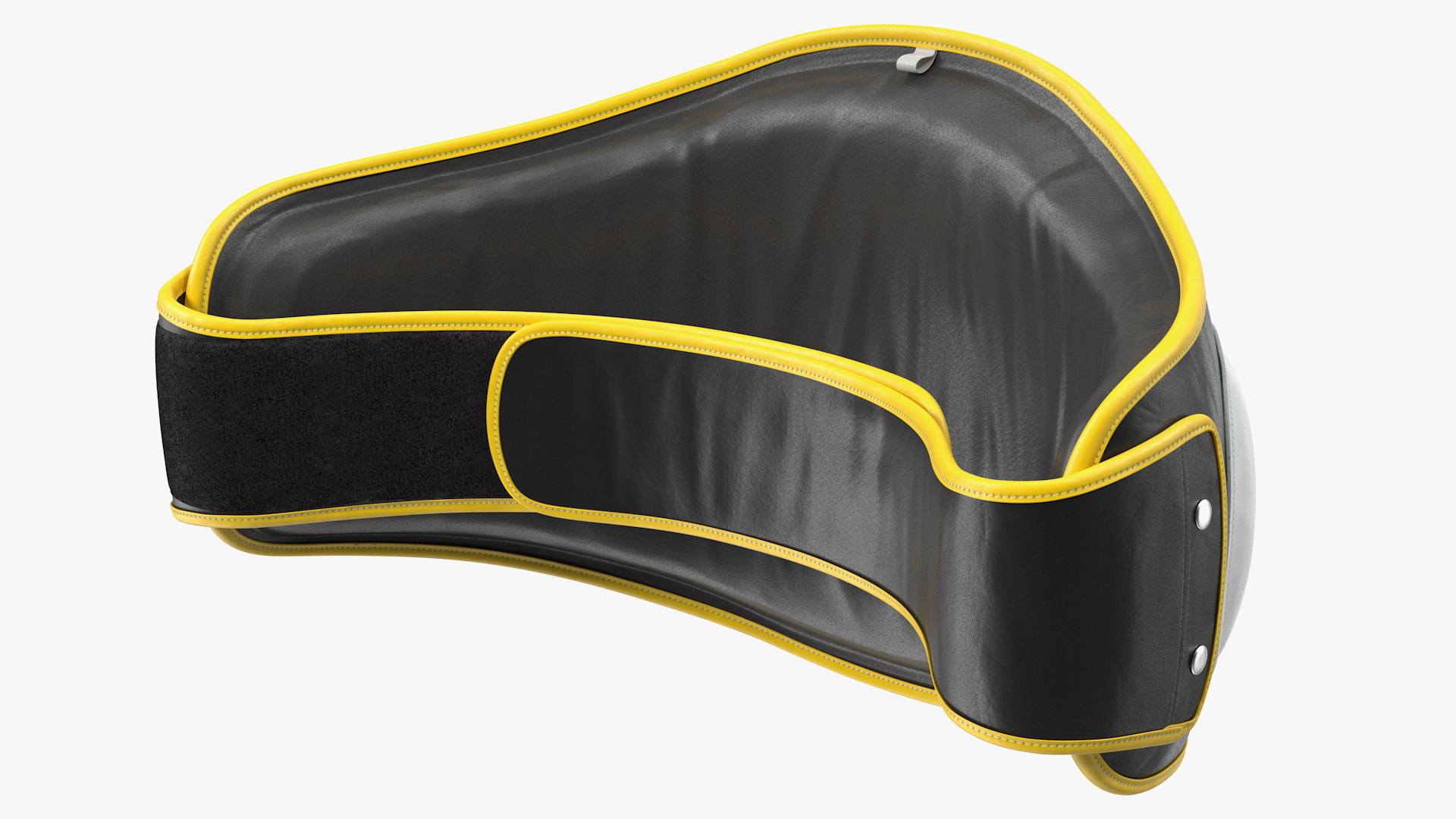 3D model Muay Thai Leather Belly Pad Black Yellow