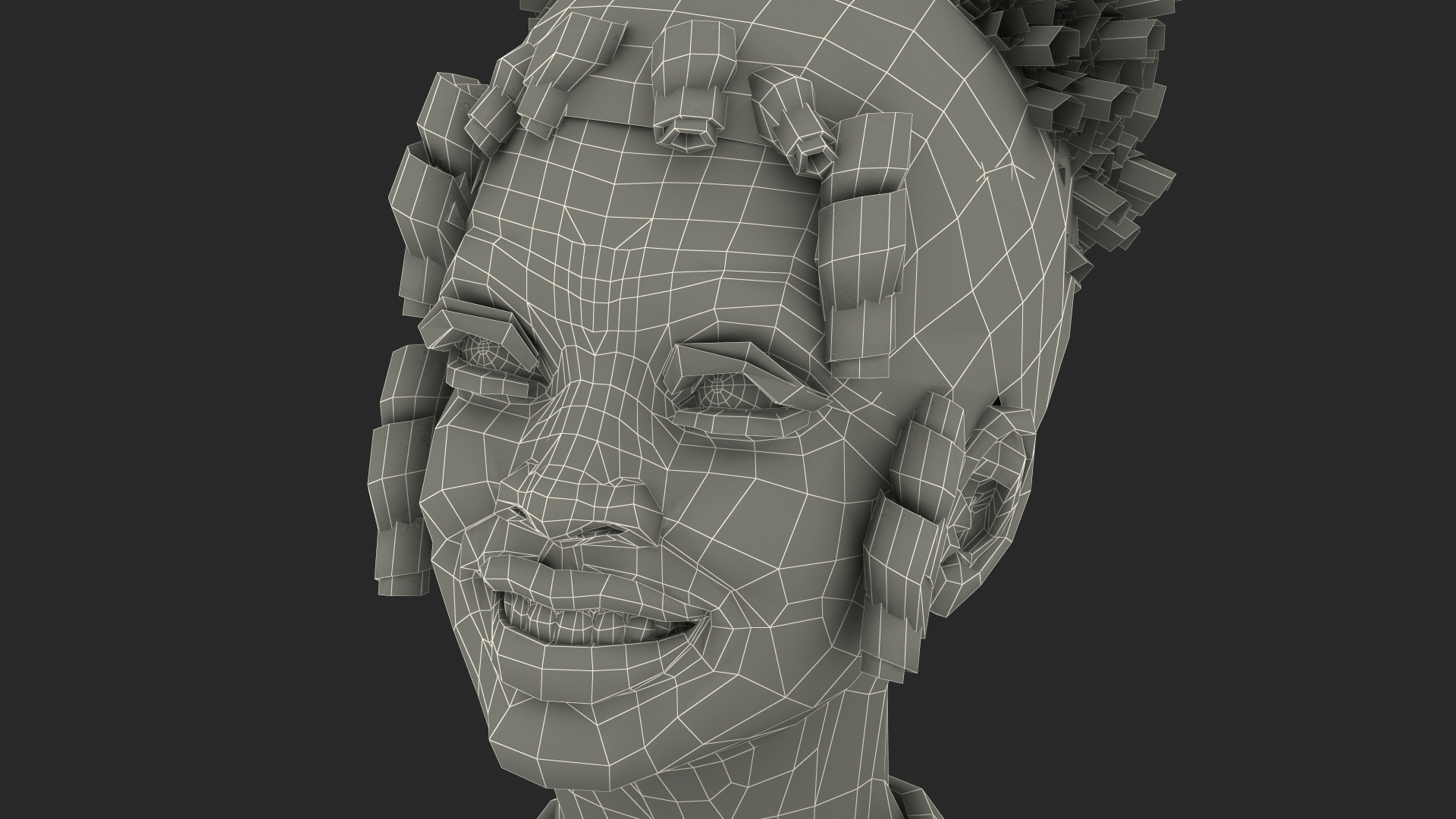 3D Light Skin Young Black Female Student Standing Pose
