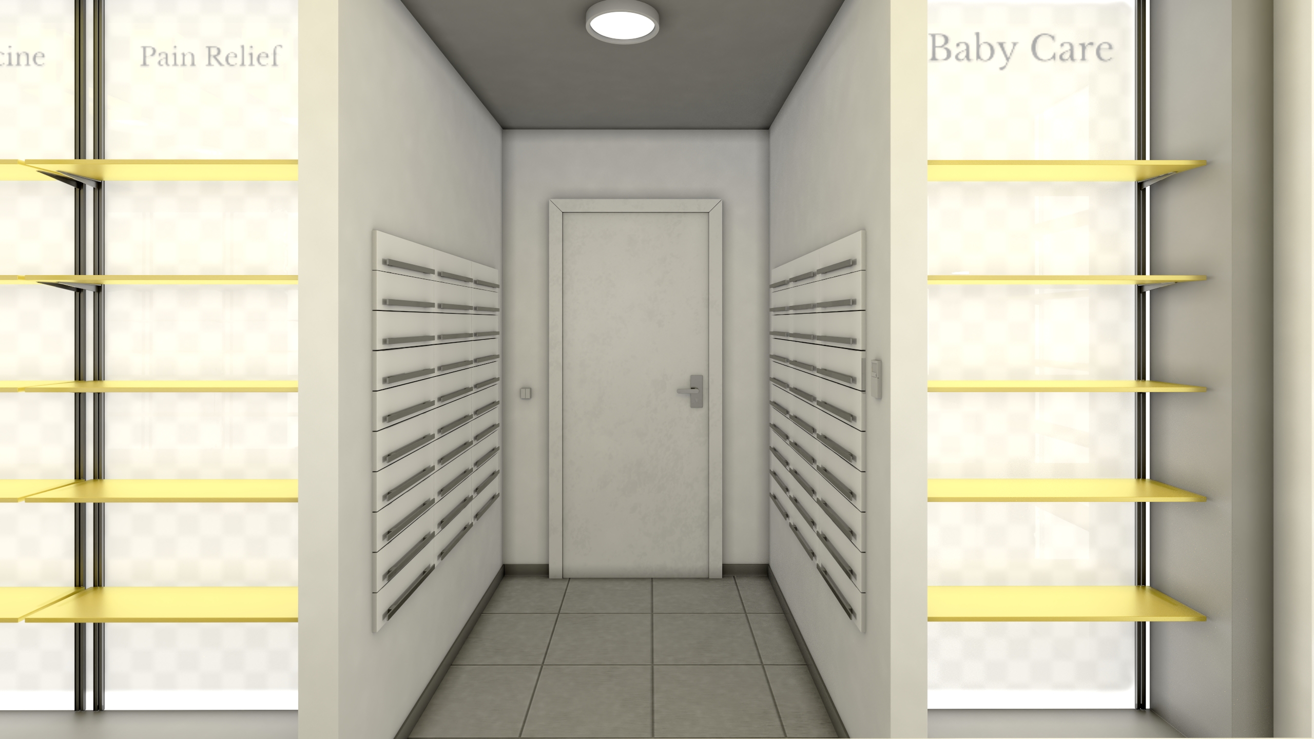 3D model Drugstore Interior Yellow