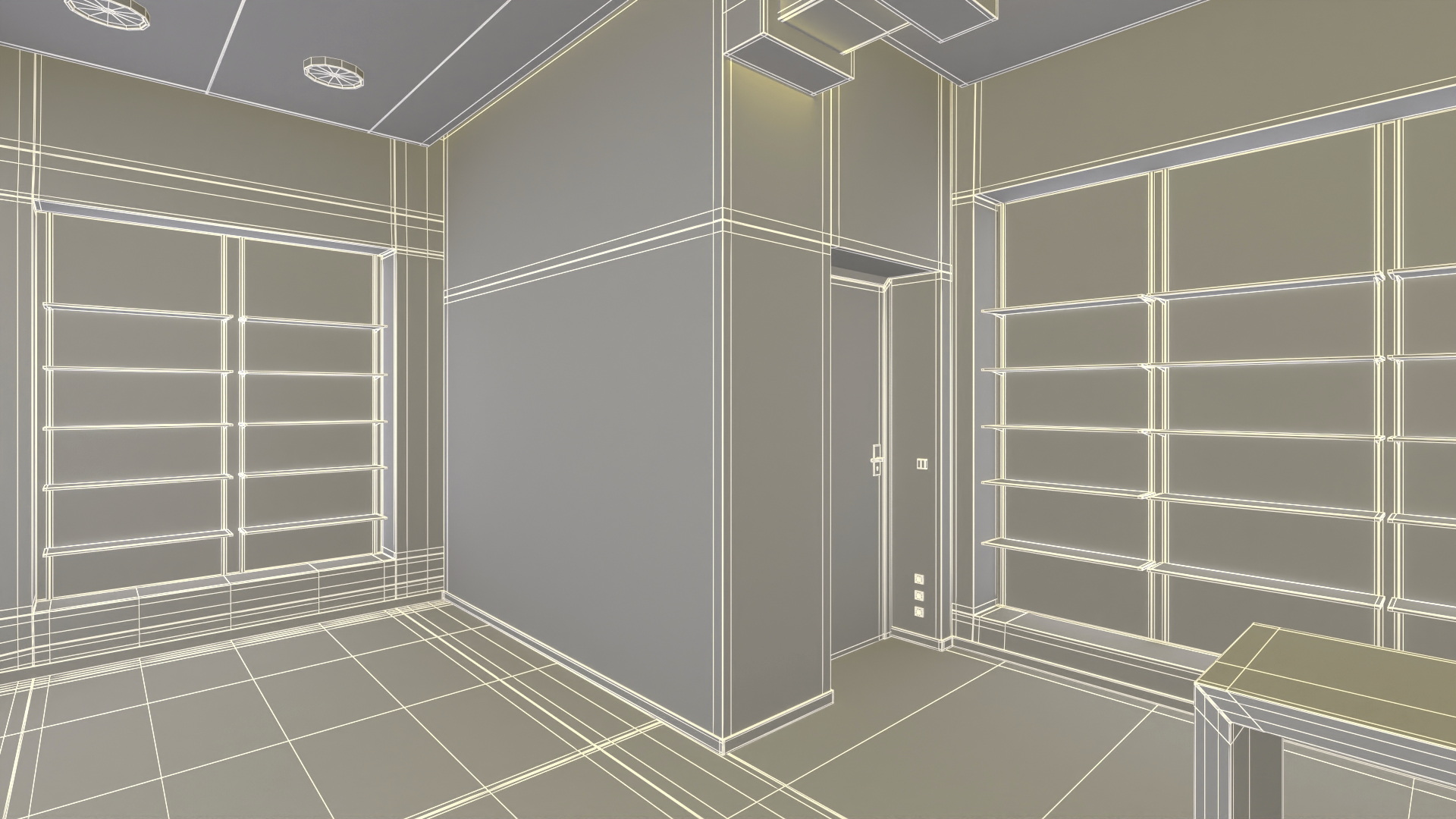 3D model Drugstore Interior Yellow