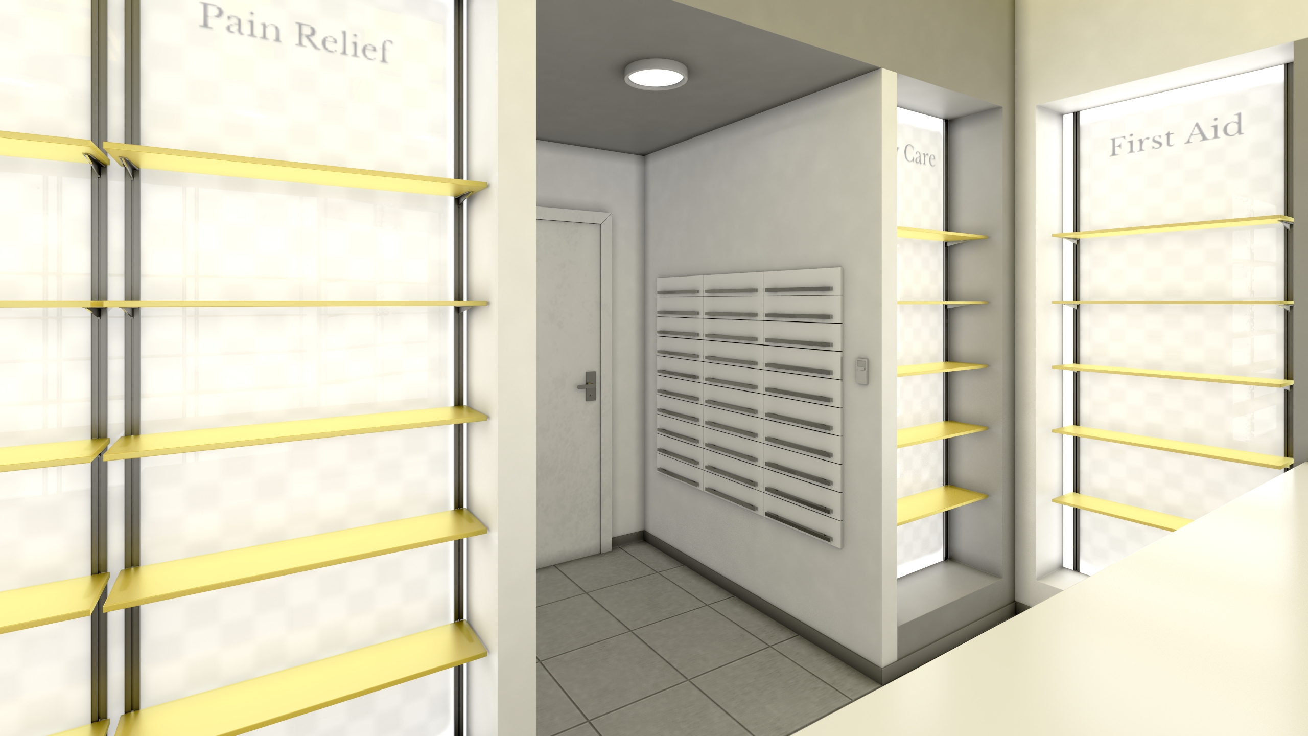 3D model Drugstore Interior Yellow