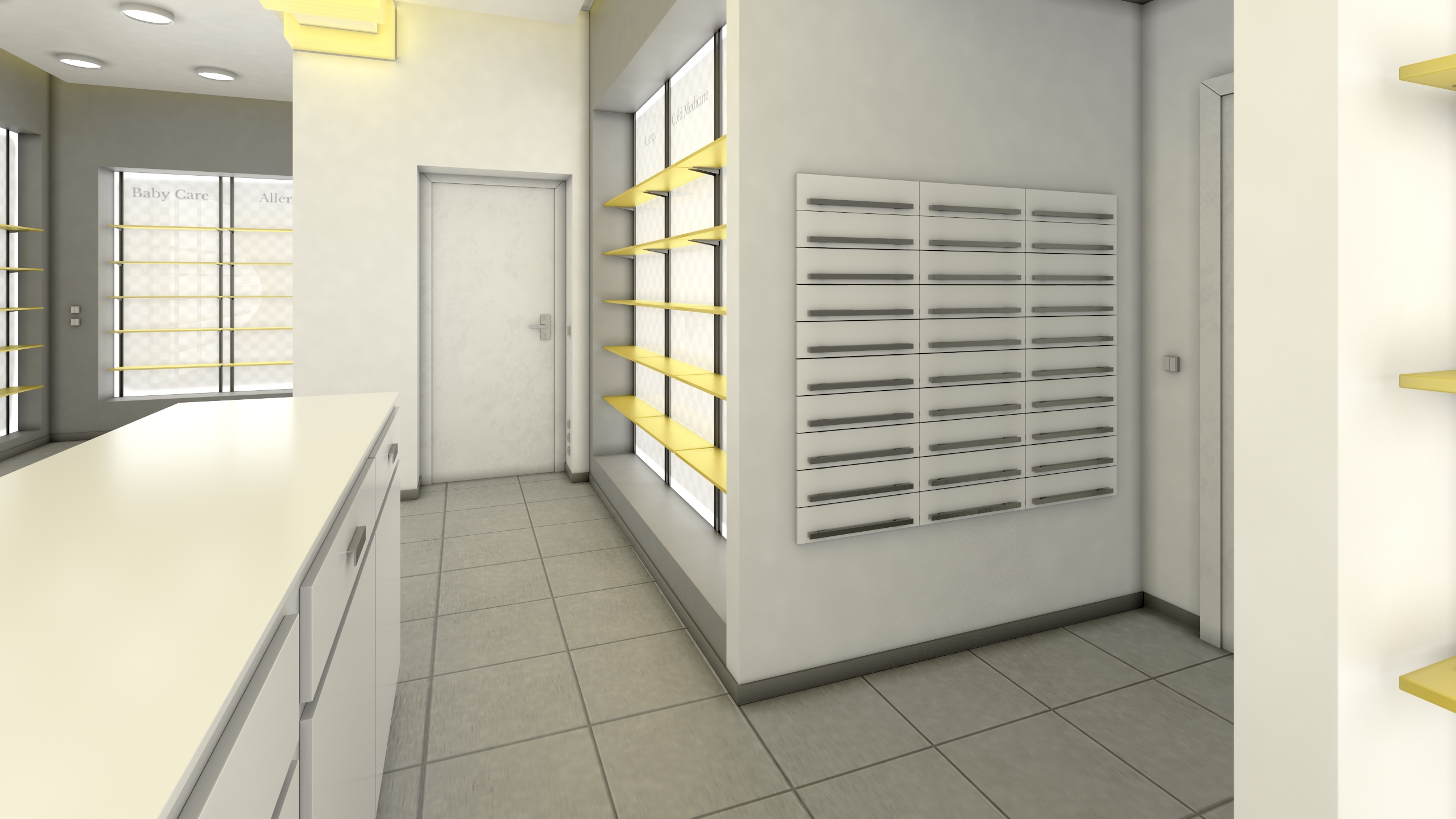 3D model Drugstore Interior Yellow