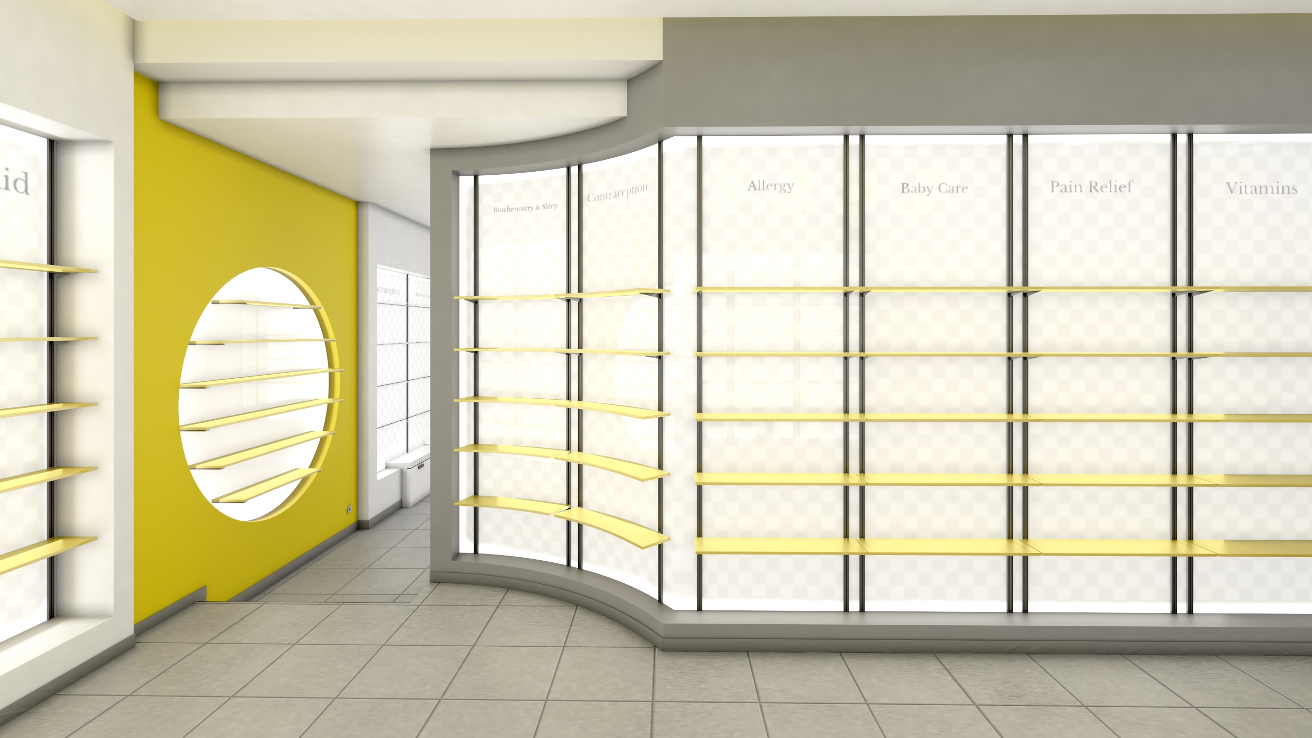 3D model Drugstore Interior Yellow