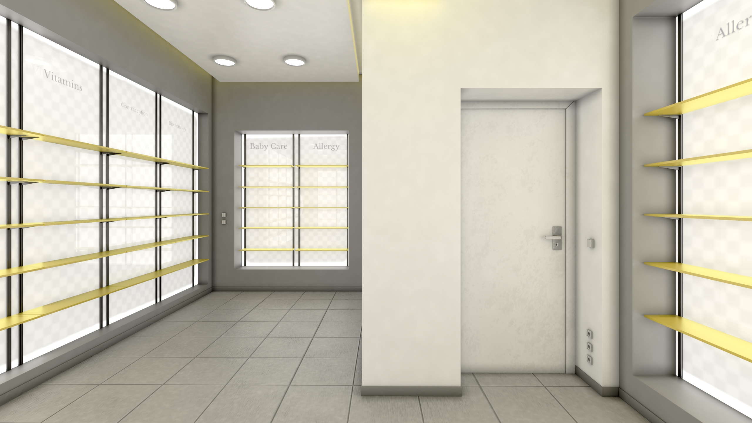 3D model Drugstore Interior Yellow
