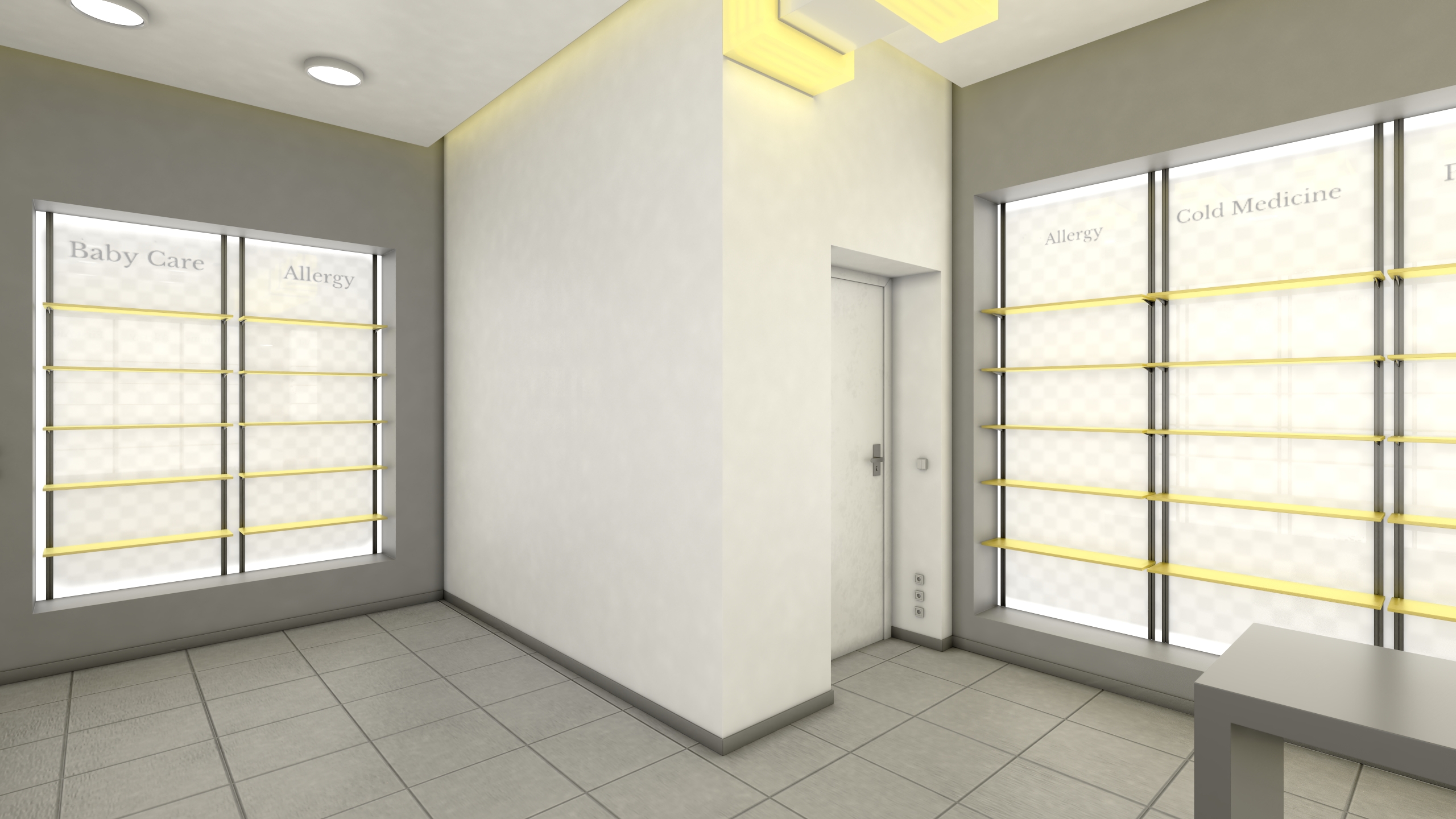 3D model Drugstore Interior Yellow