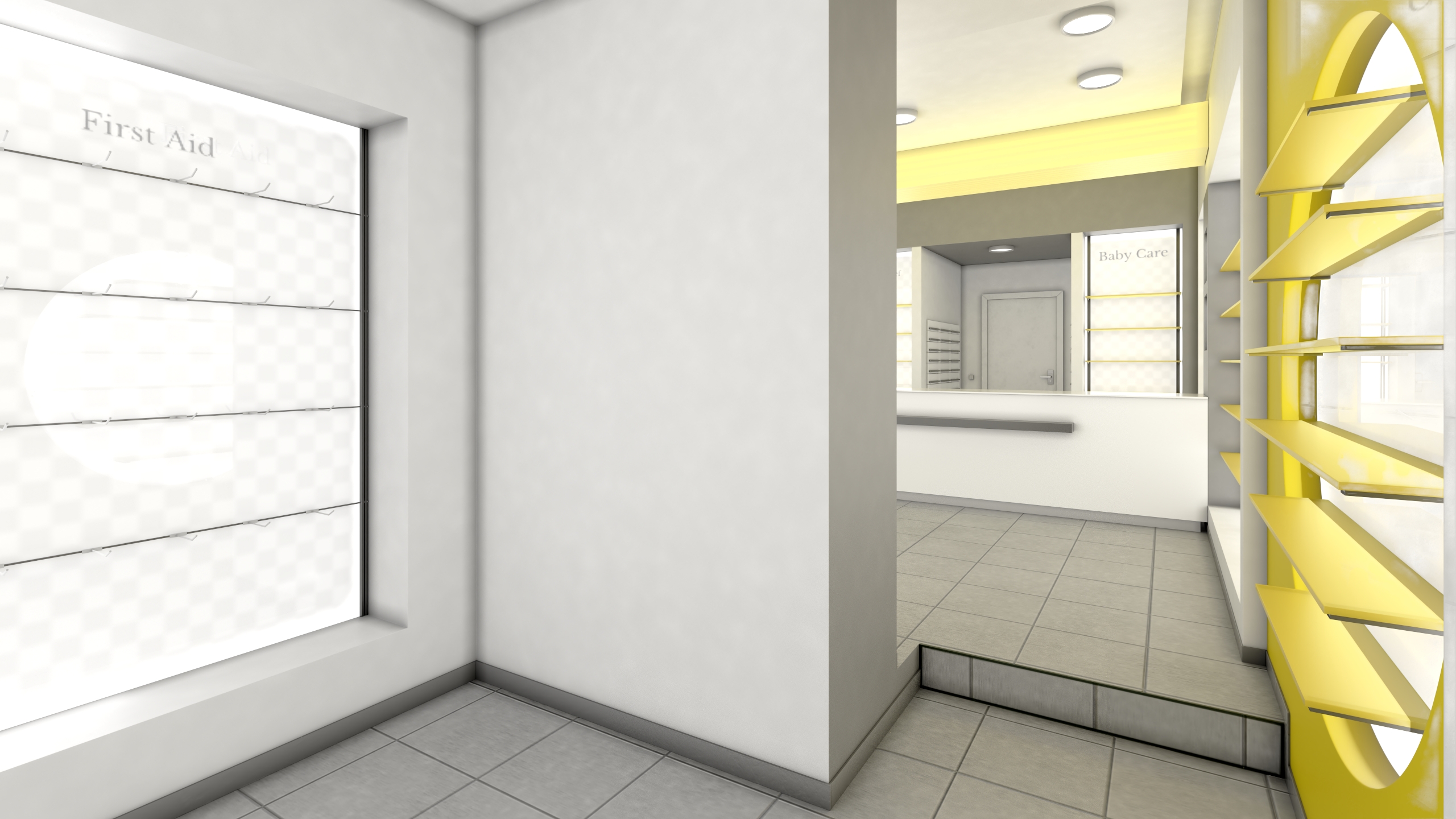 3D model Drugstore Interior Yellow