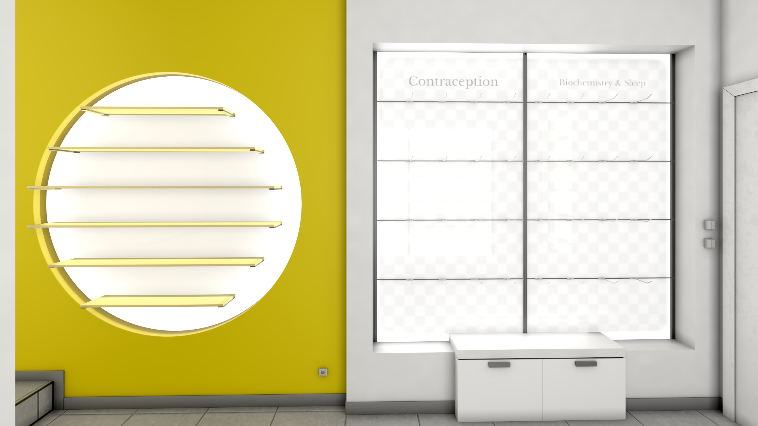 3D model Drugstore Interior Yellow