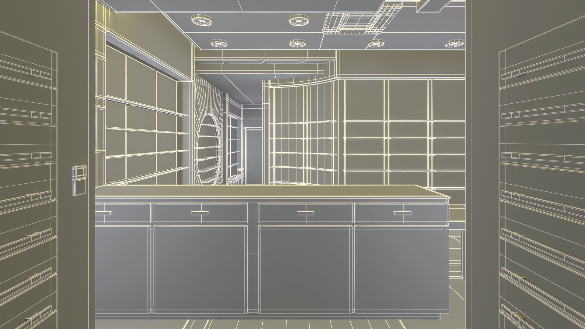 3D model Drugstore Interior Yellow