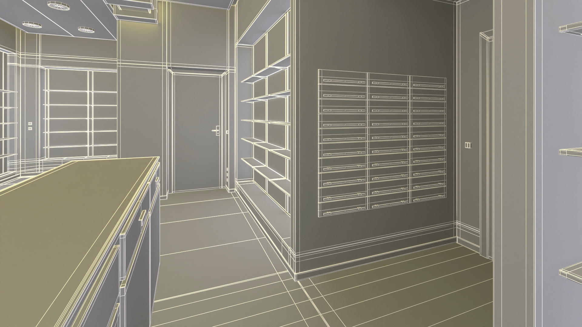 3D model Drugstore Interior Yellow