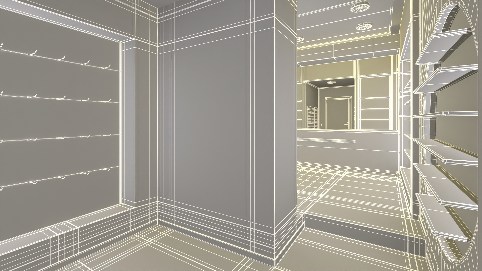 3D model Drugstore Interior Yellow