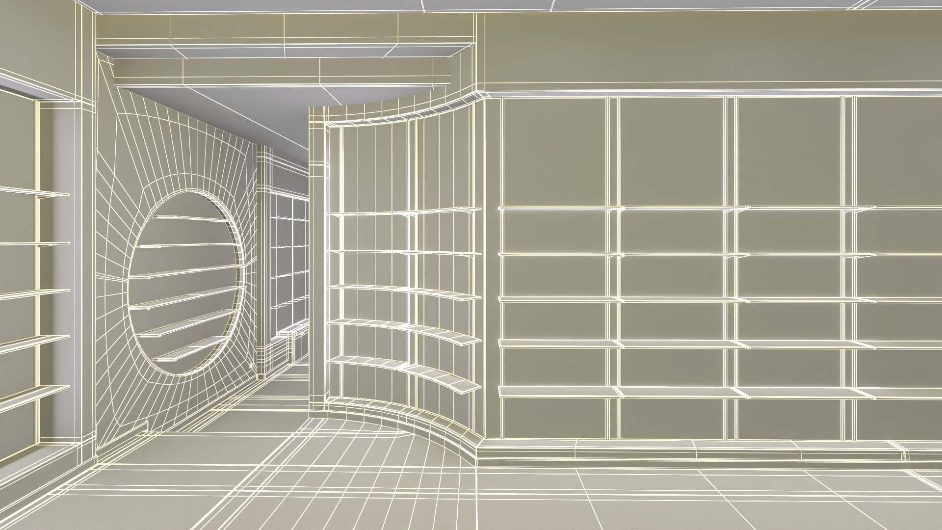 3D model Drugstore Interior Yellow