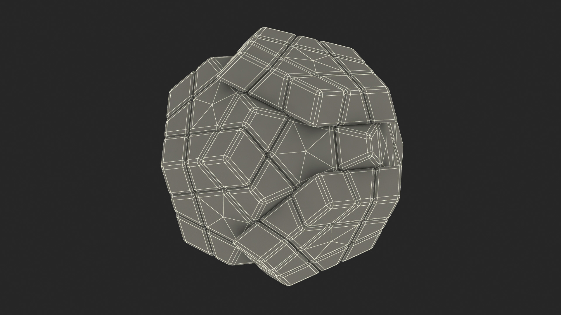 3D Subassembled Rubik Megaminx Puzzle Toy model