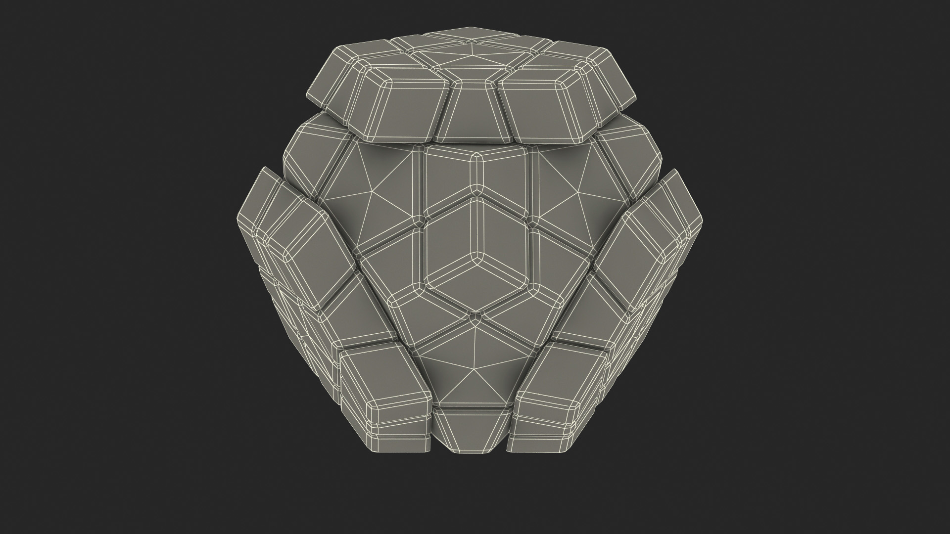 3D Subassembled Rubik Megaminx Puzzle Toy model