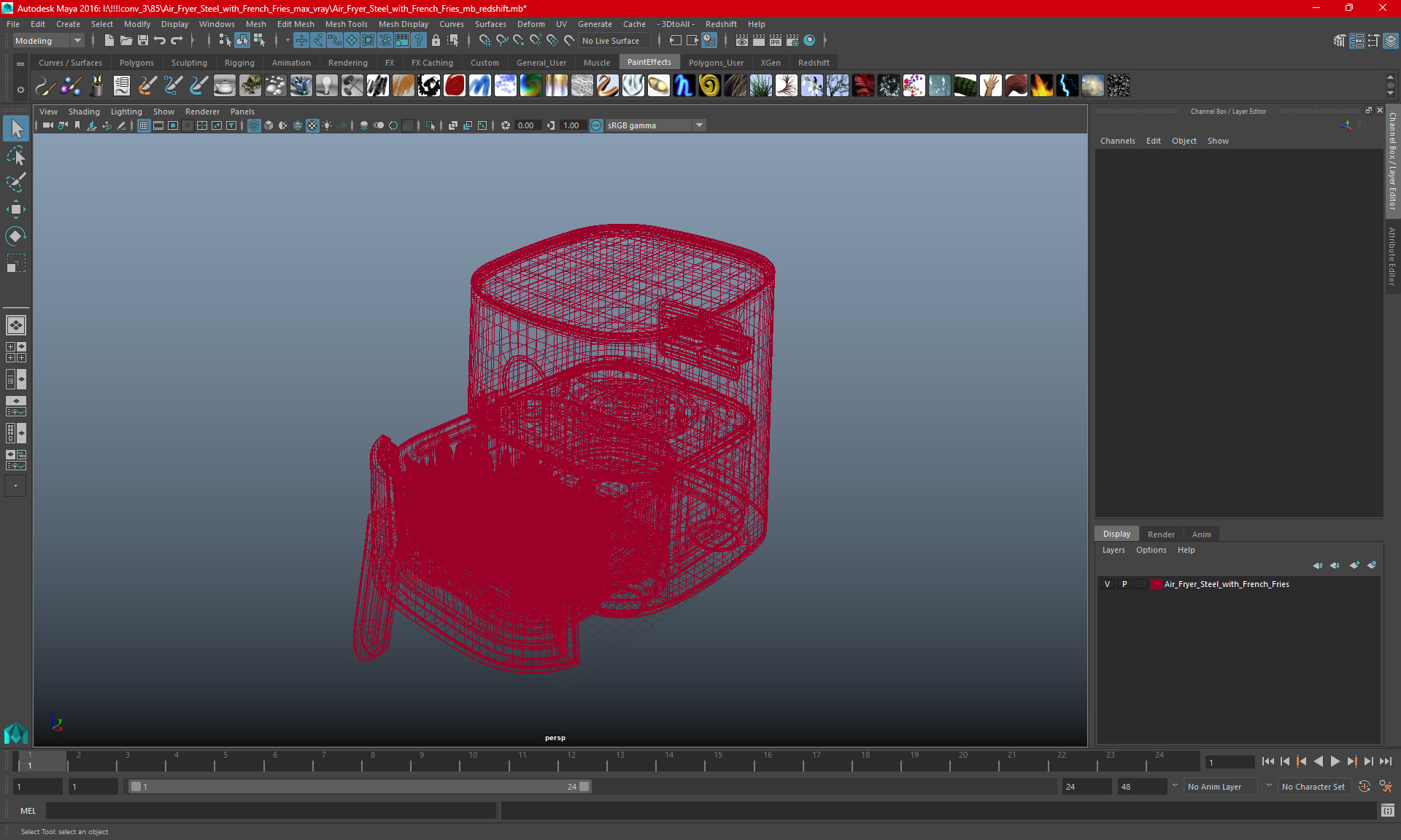 Air Fryer Cosori with French Fries 3D model