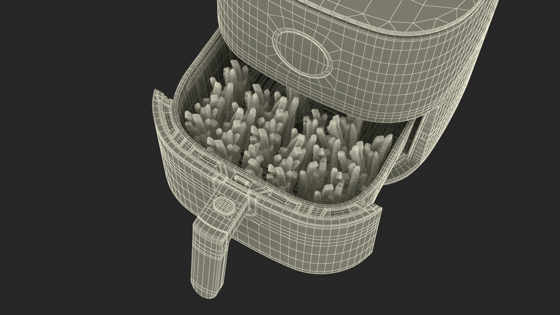 Air Fryer Cosori with French Fries 3D model