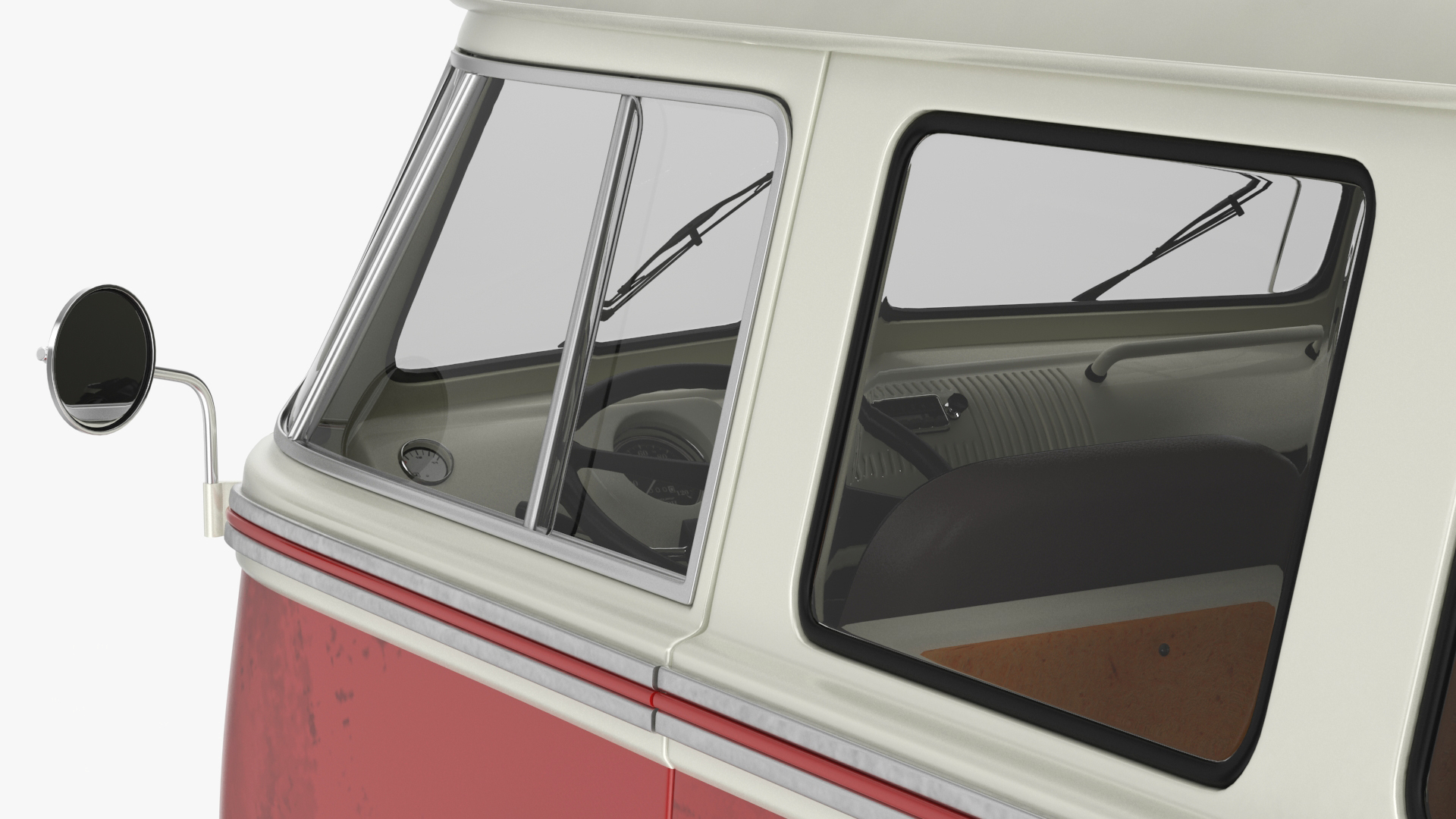 3D Classic Volkswagen Type 2 Bus Rigged