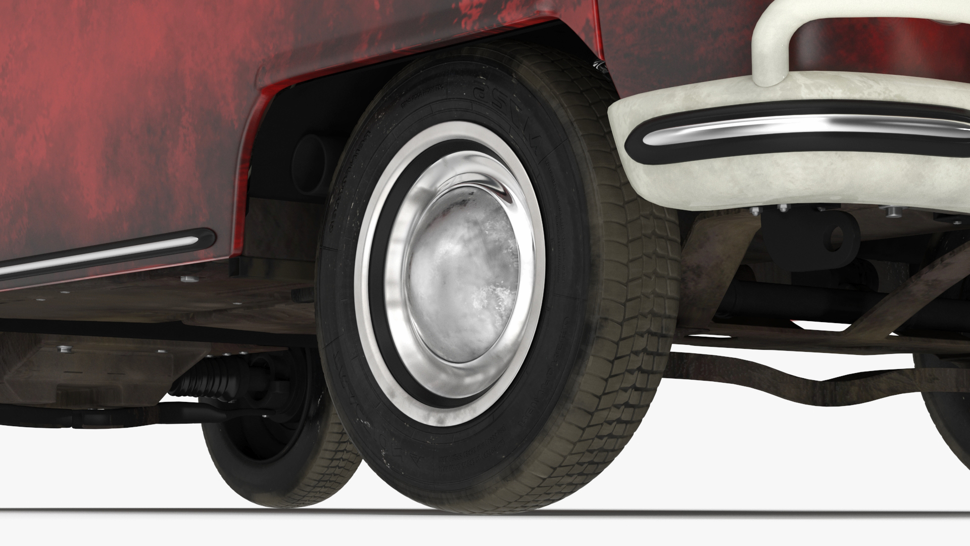 3D Classic Volkswagen Type 2 Bus Rigged