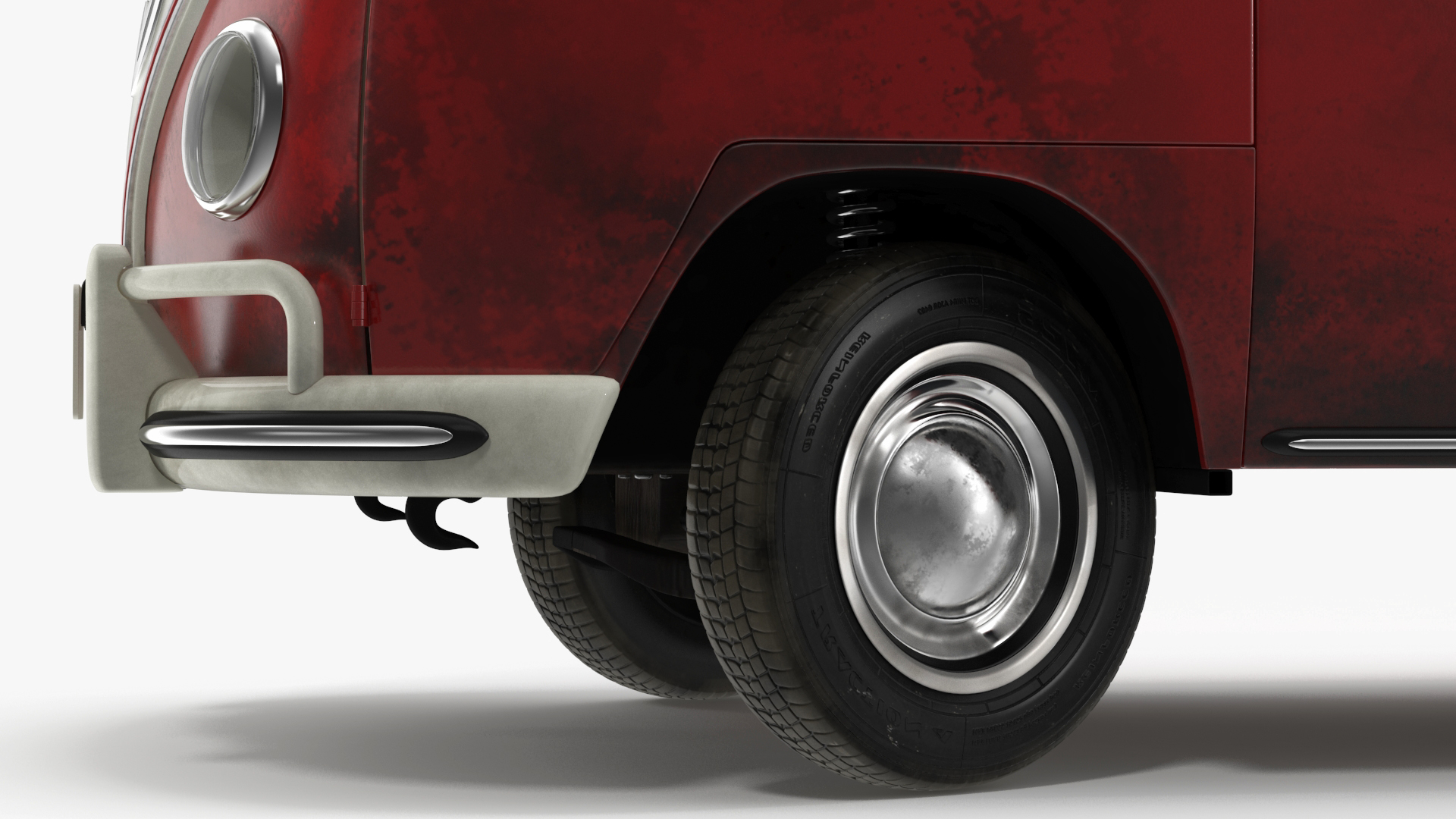 3D Classic Volkswagen Type 2 Bus Rigged