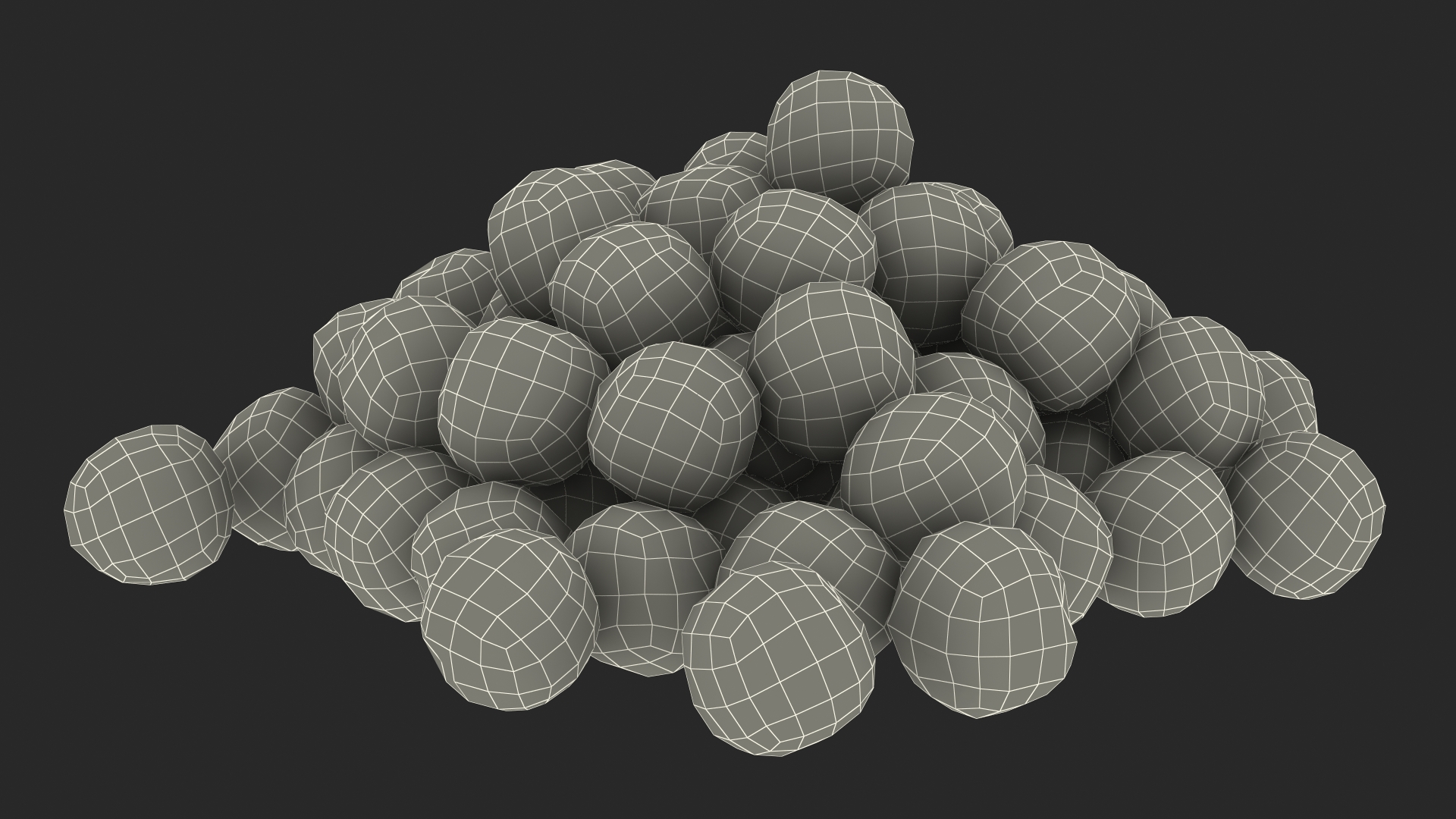 Pile of Colorful Cereal Balls 3D model