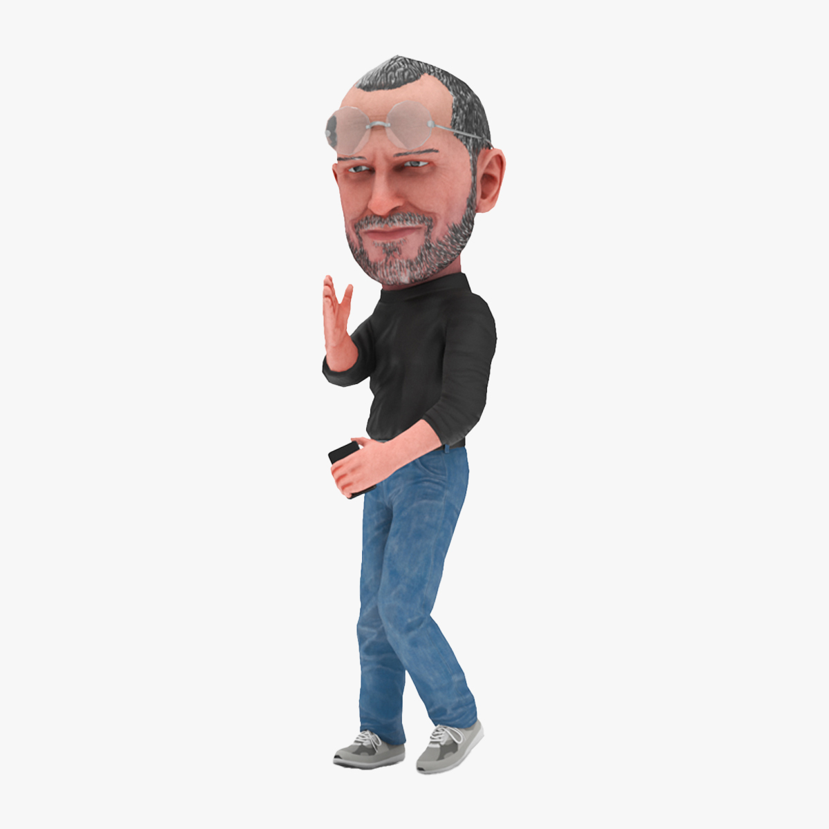 3D Steve Jobs Figure Rigged for Cinema 4D model