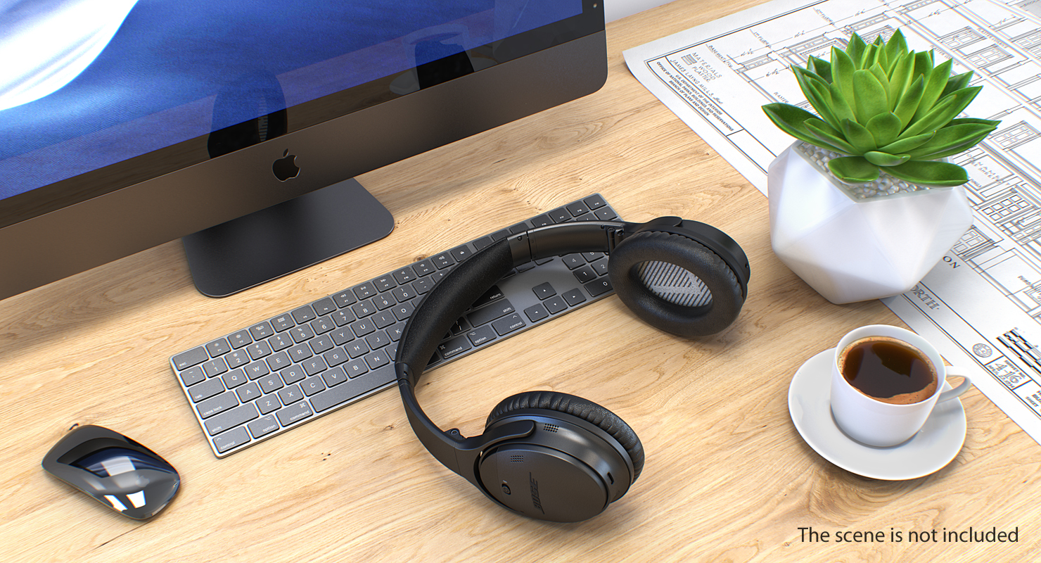 Bose Quiet Comfort Wireless Headphones Black 3D model