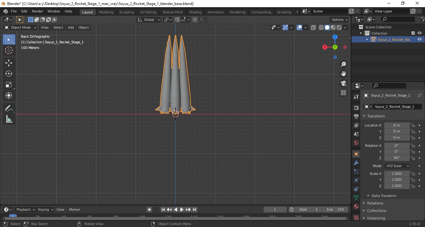 Soyuz 2 Rocket Stage 1 3D