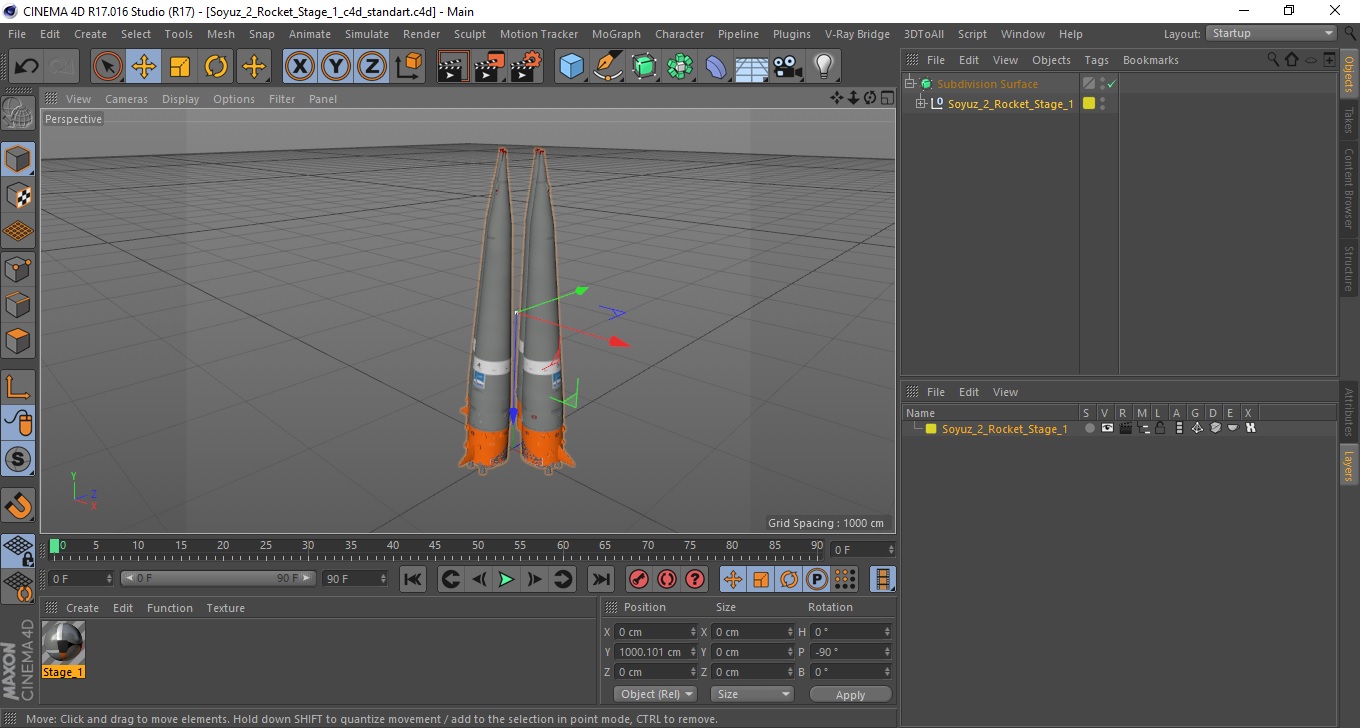 Soyuz 2 Rocket Stage 1 3D
