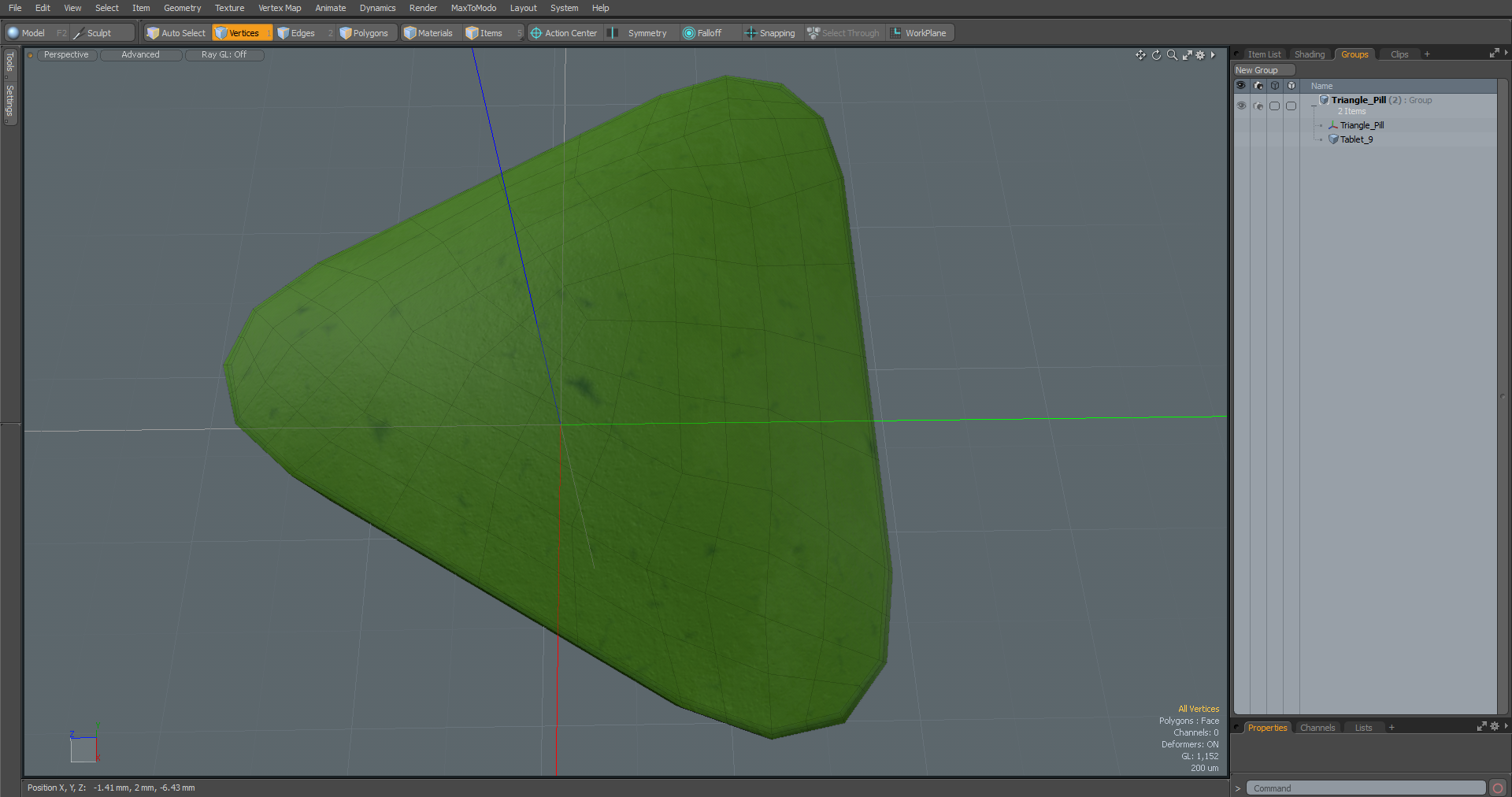 3D Triangle Pill model